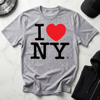 I Love NY Classic Black Designer Gymwear T-Shirt