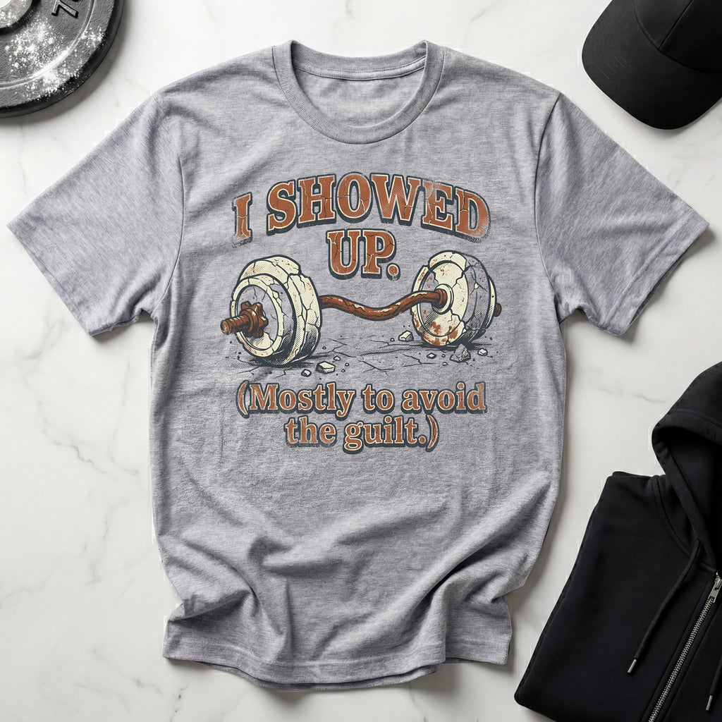 I Showed Up Vintage Gym Tee Shirt