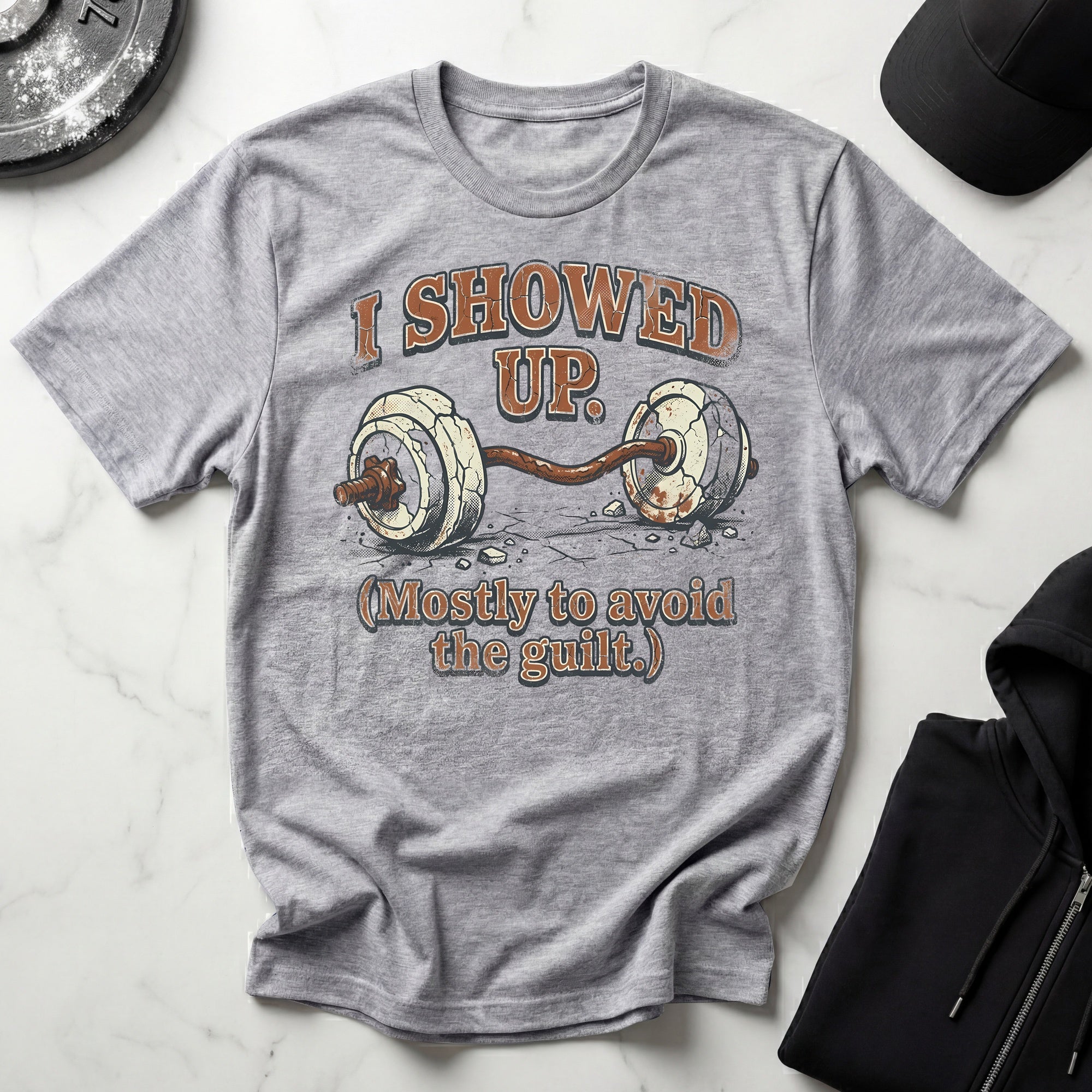 I Showed Up Vintage Gym Tee Shirt