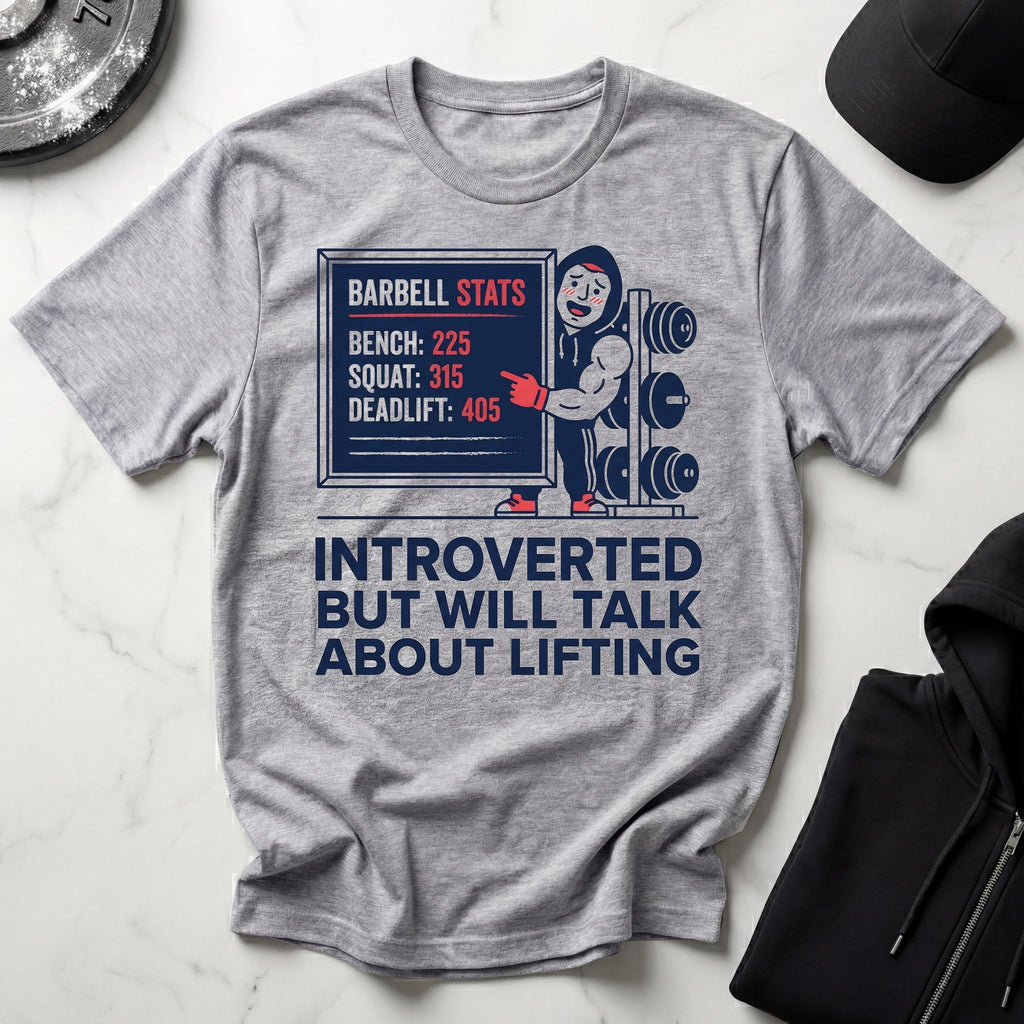 Introverted But Will Talk Lifting Gym T-Shirt