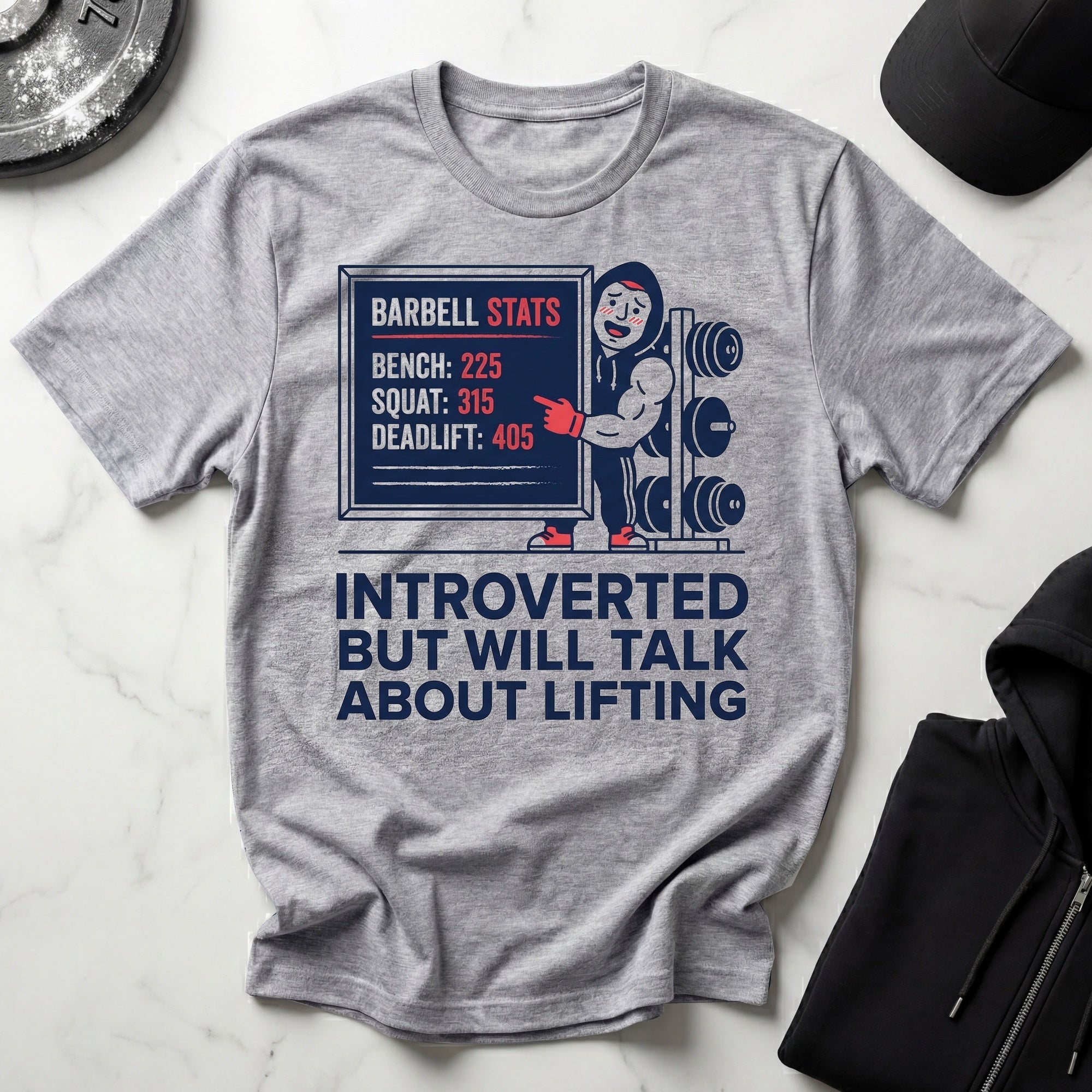 Introverted But Will Talk Lifting Gym T-Shirt