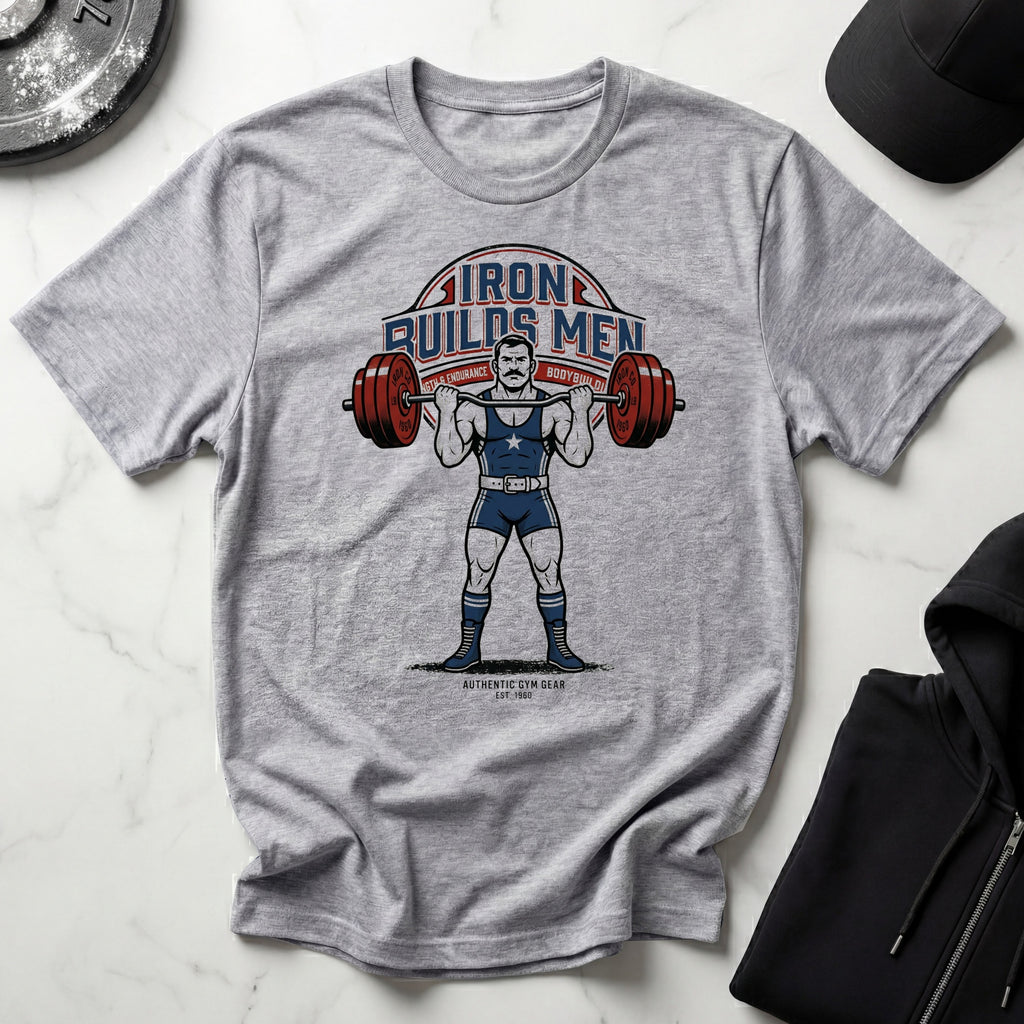 Iron Builds Men 60s Gym T-Shirt