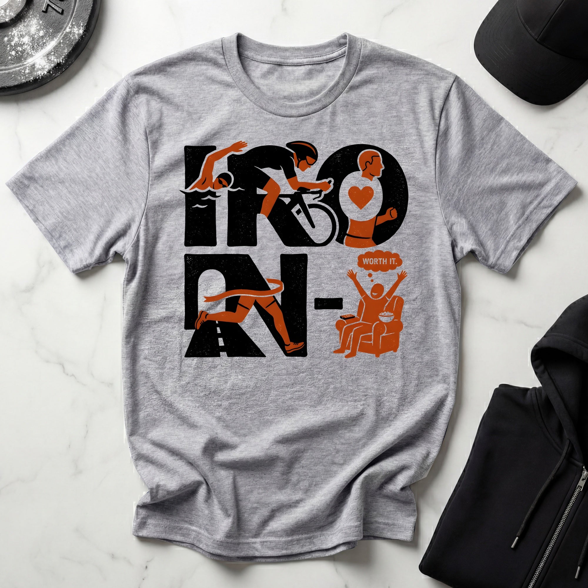 Ironman Triathlon Designer Gymwear T-Shirt