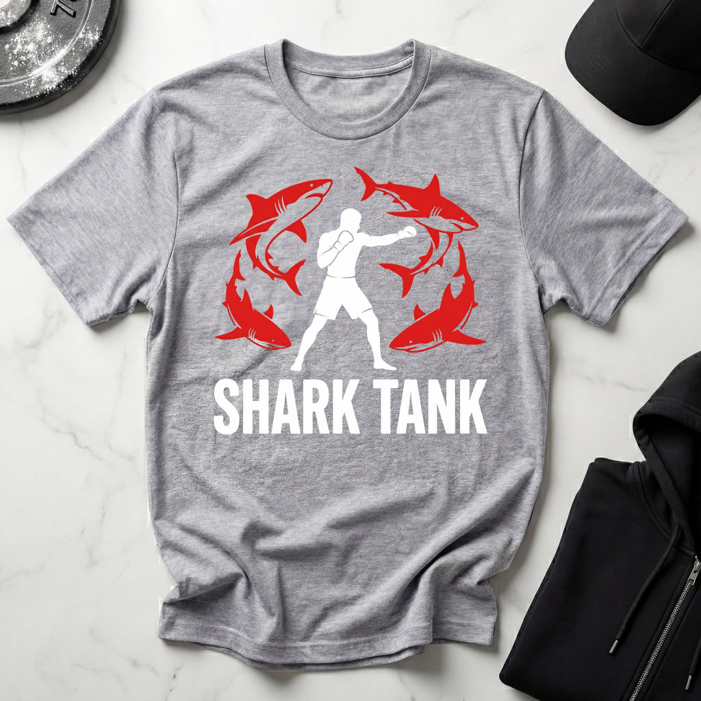 MMA Shark Tank Training Red Gym T-Shirt