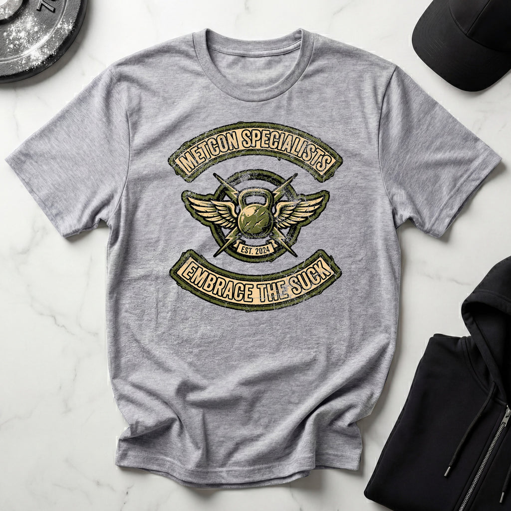 METCON SPECIALISTS Embrace The Suck Vintage Gym T-Shirt