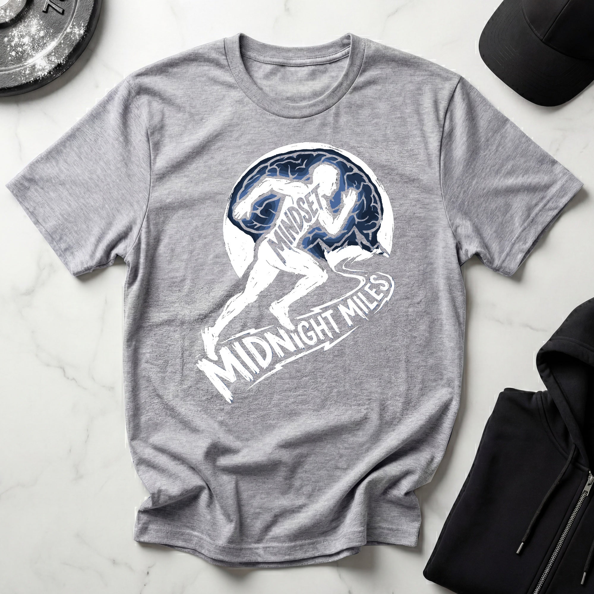 Midnight Miles Marathon Mindset Gymwear T-Shirt