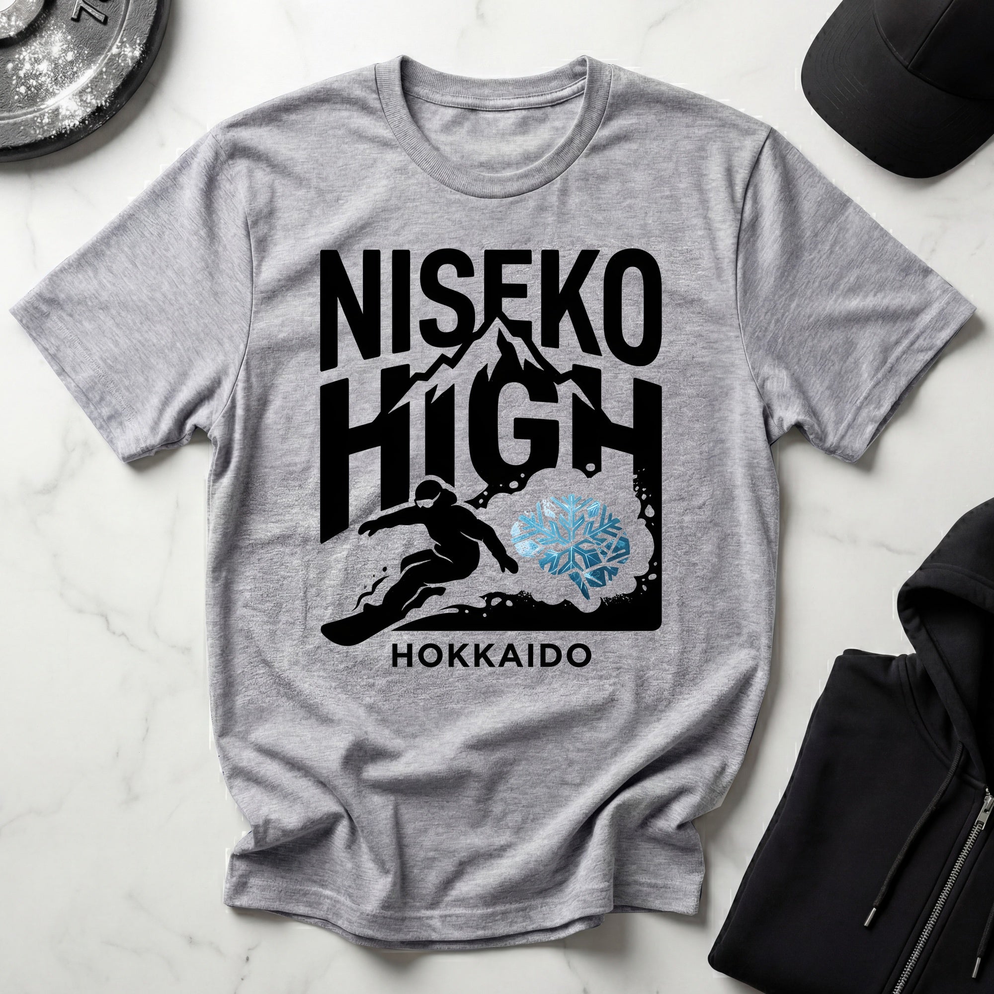 Niseko High Powder Rush Snowboarding Gymwear T-Shirt