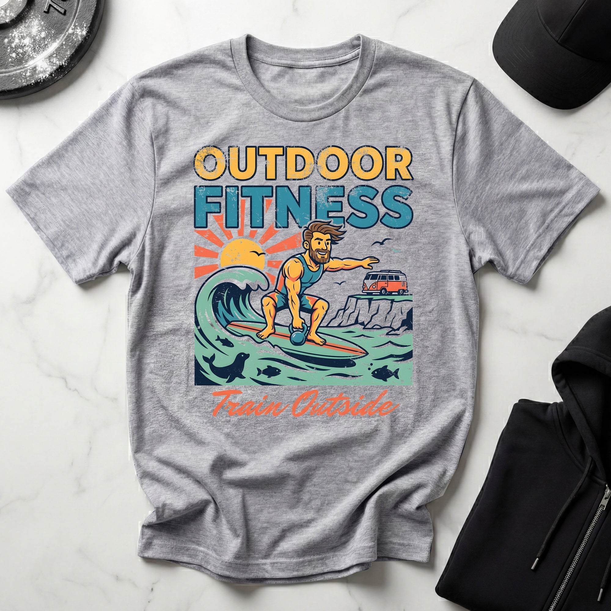 Outdoor Fitness Train Outside Gymwear T-Shirt