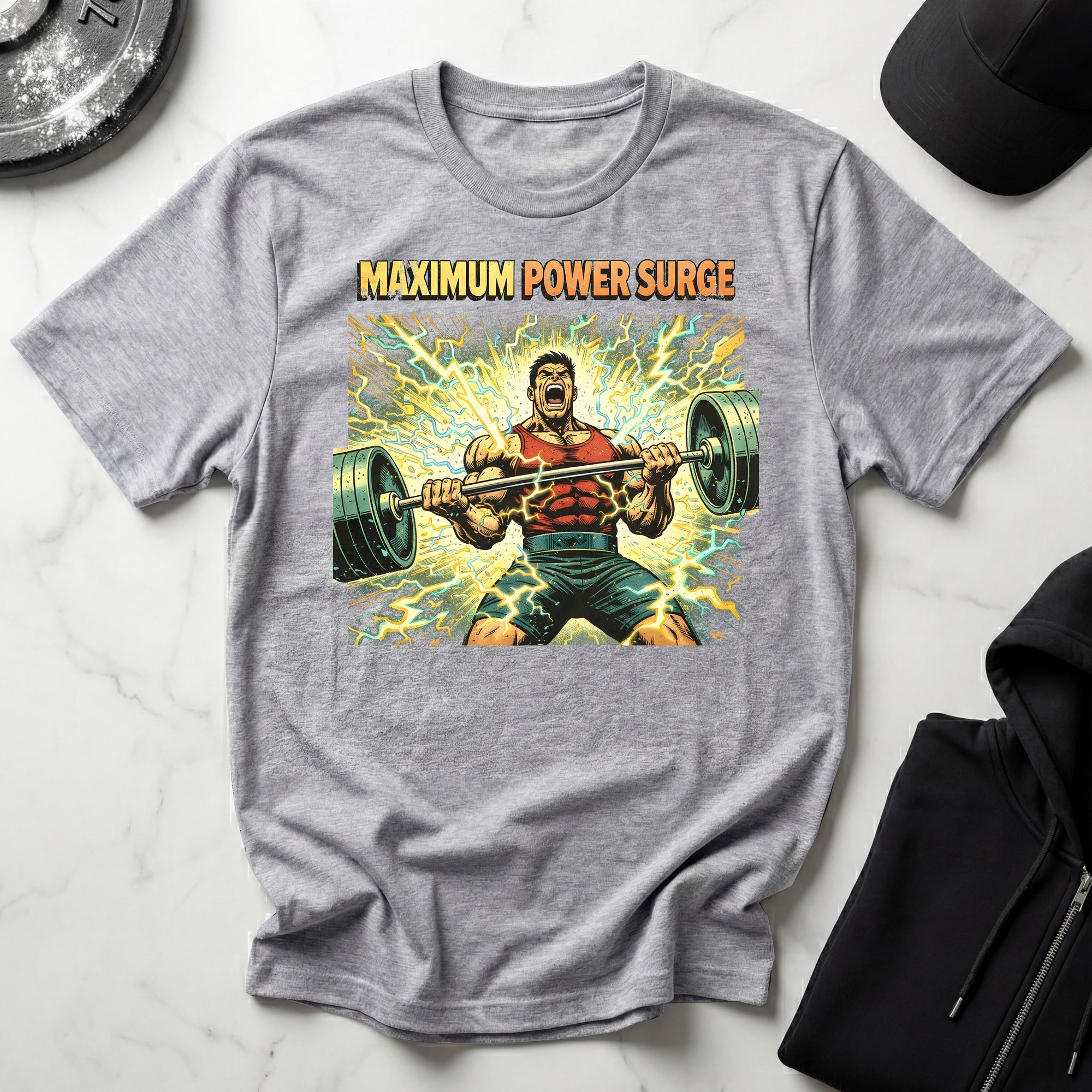 Retro Comic Maximum Power Surge Gymwear T-Shirt