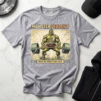 Retro Comic Monster Deadlift Gymwear T-Shirt