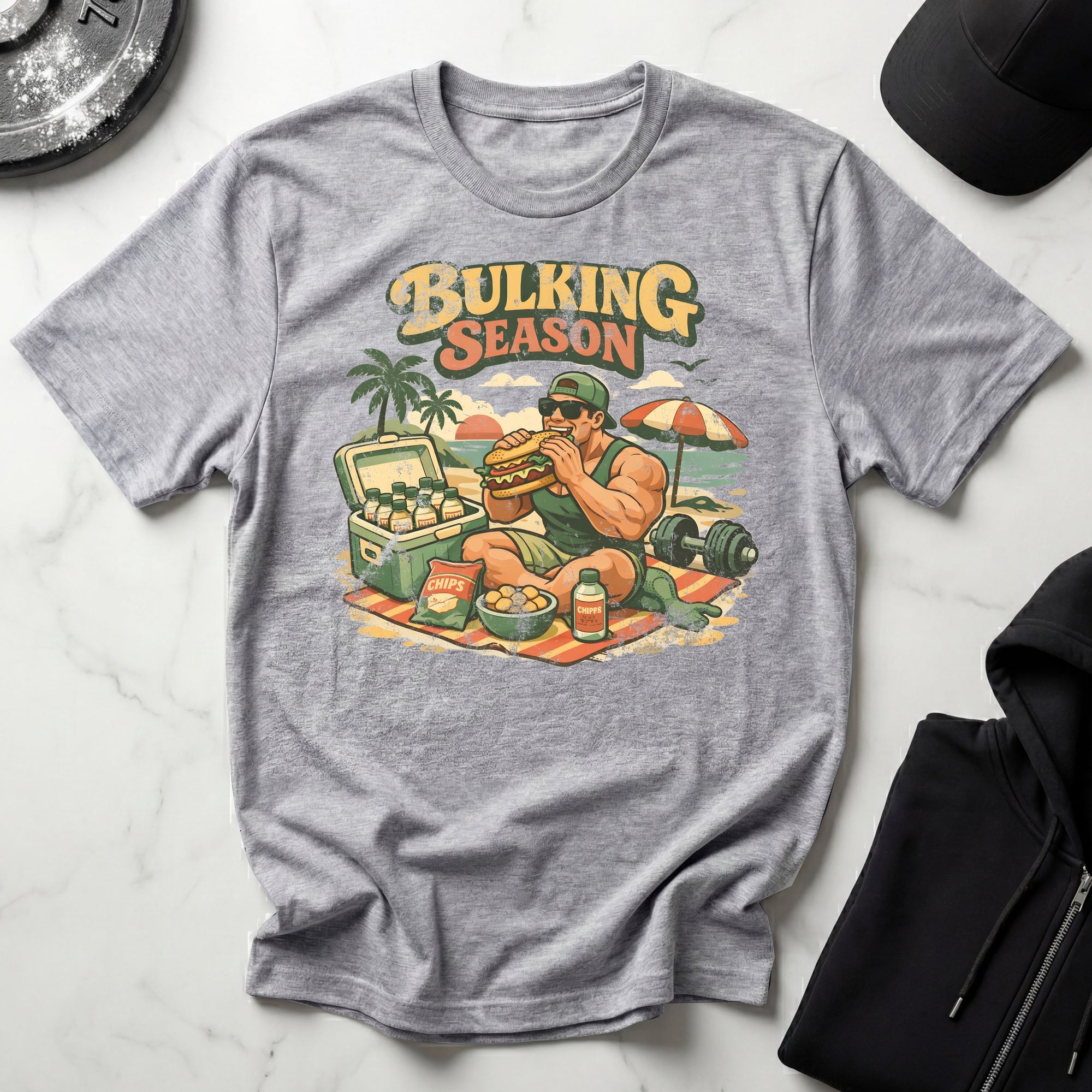 Retro Venice Beach Bulk Season Gym T-Shirt