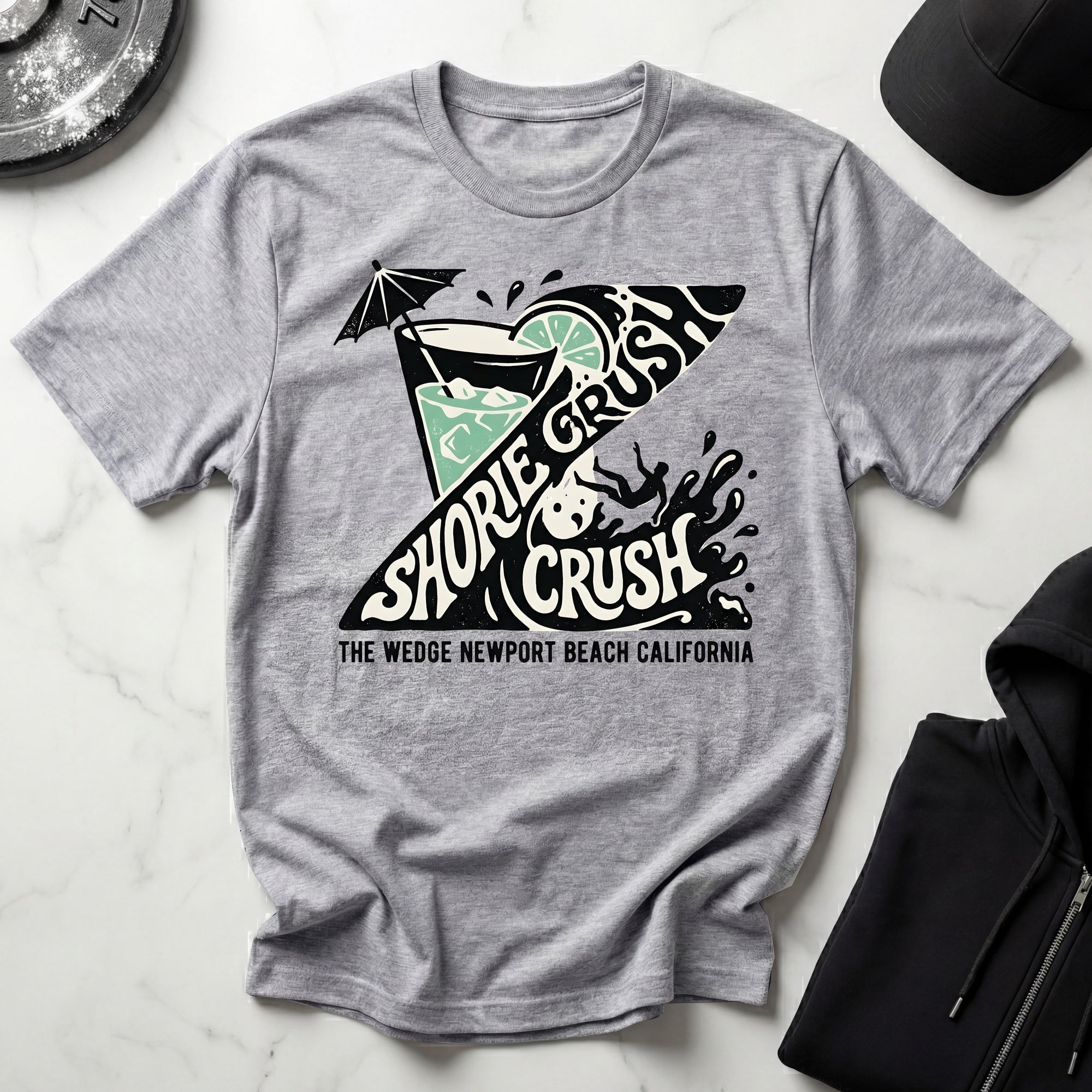 Shorie Crush The Wedge Surf Designer T-Shirt