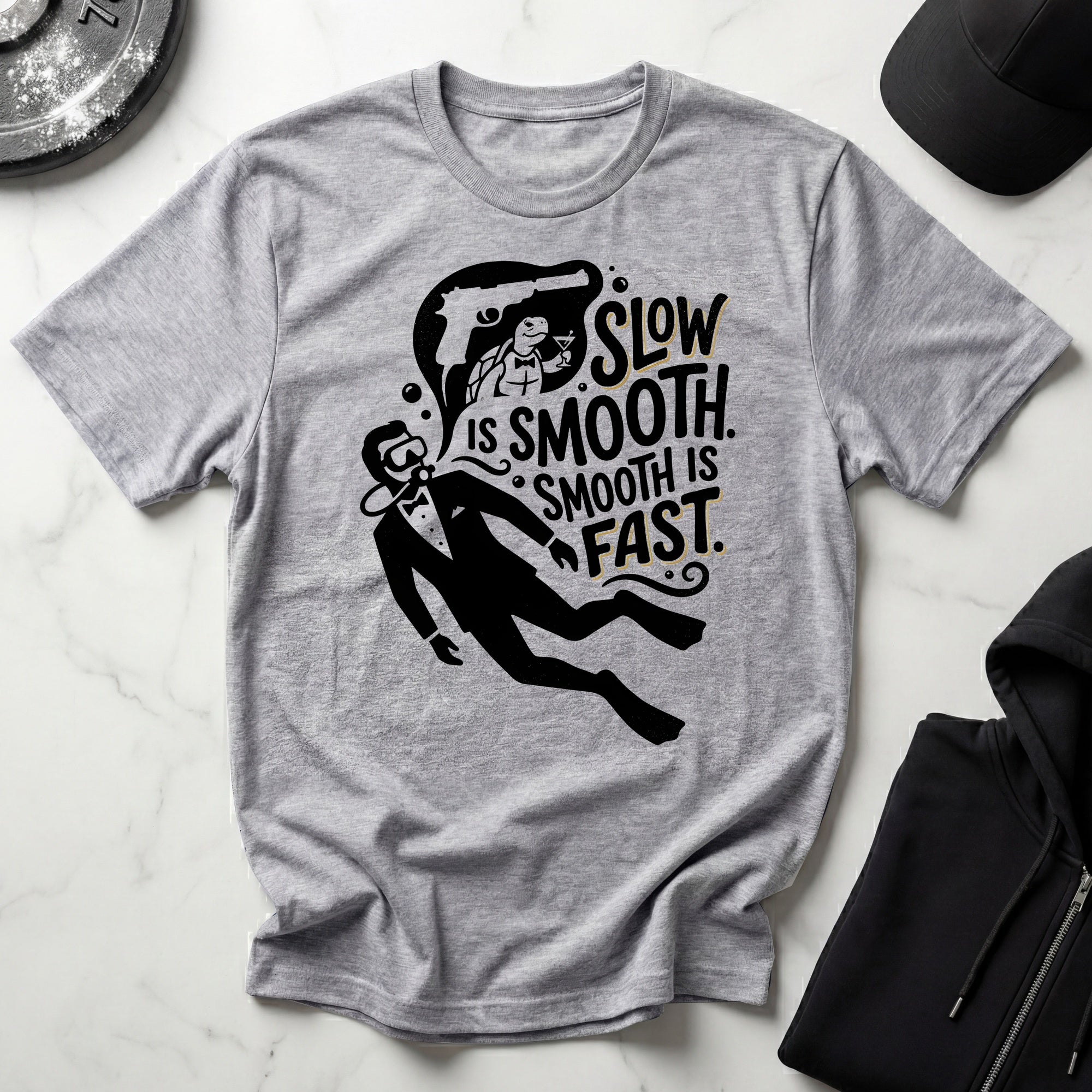 Retro Scuba Designer Gymwear T-Shirt