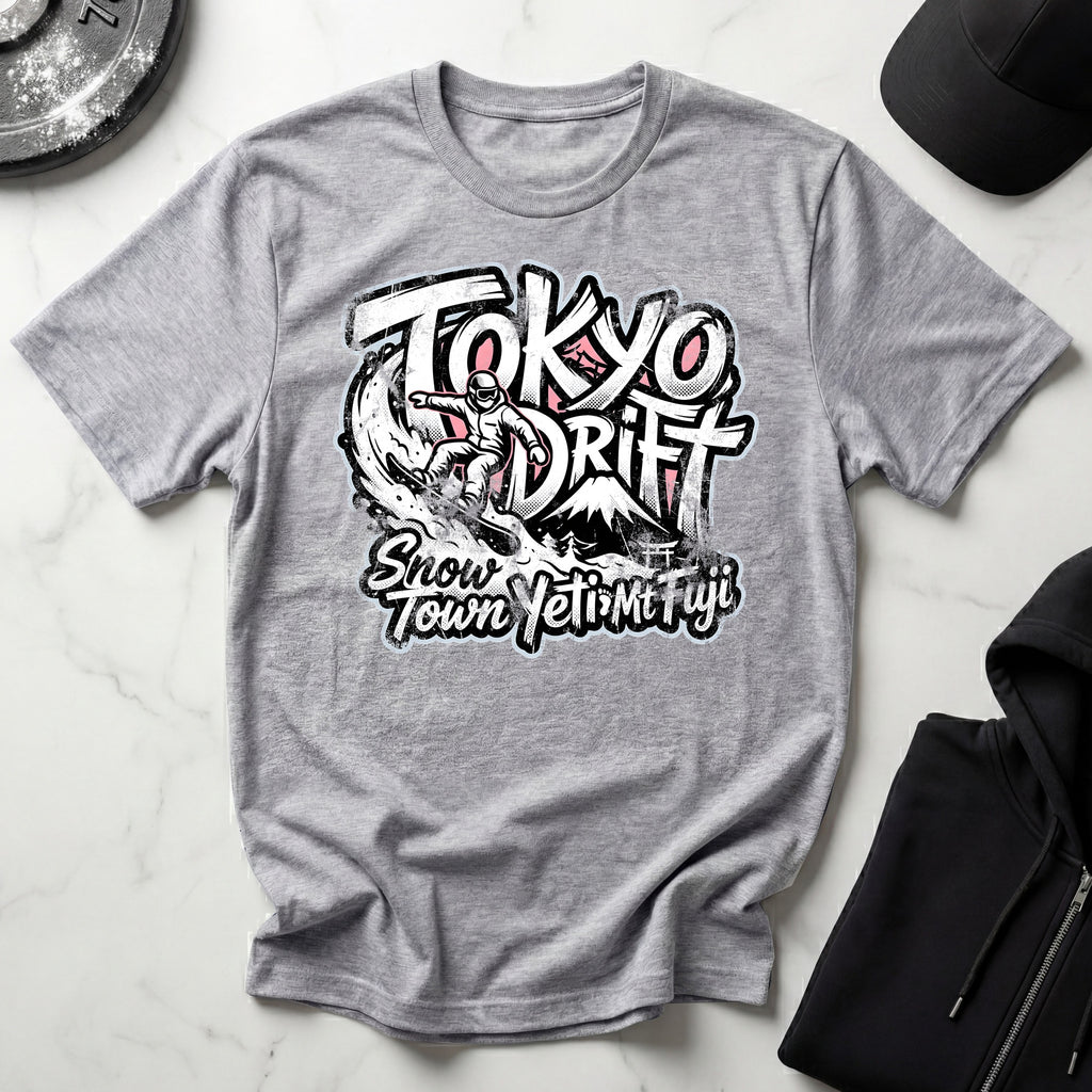 Snow Town Yeti Drift Snowboarder T-Shirt
