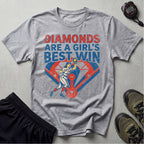 Softball Diamonds Girls Are Best Win Gym T-Shirt