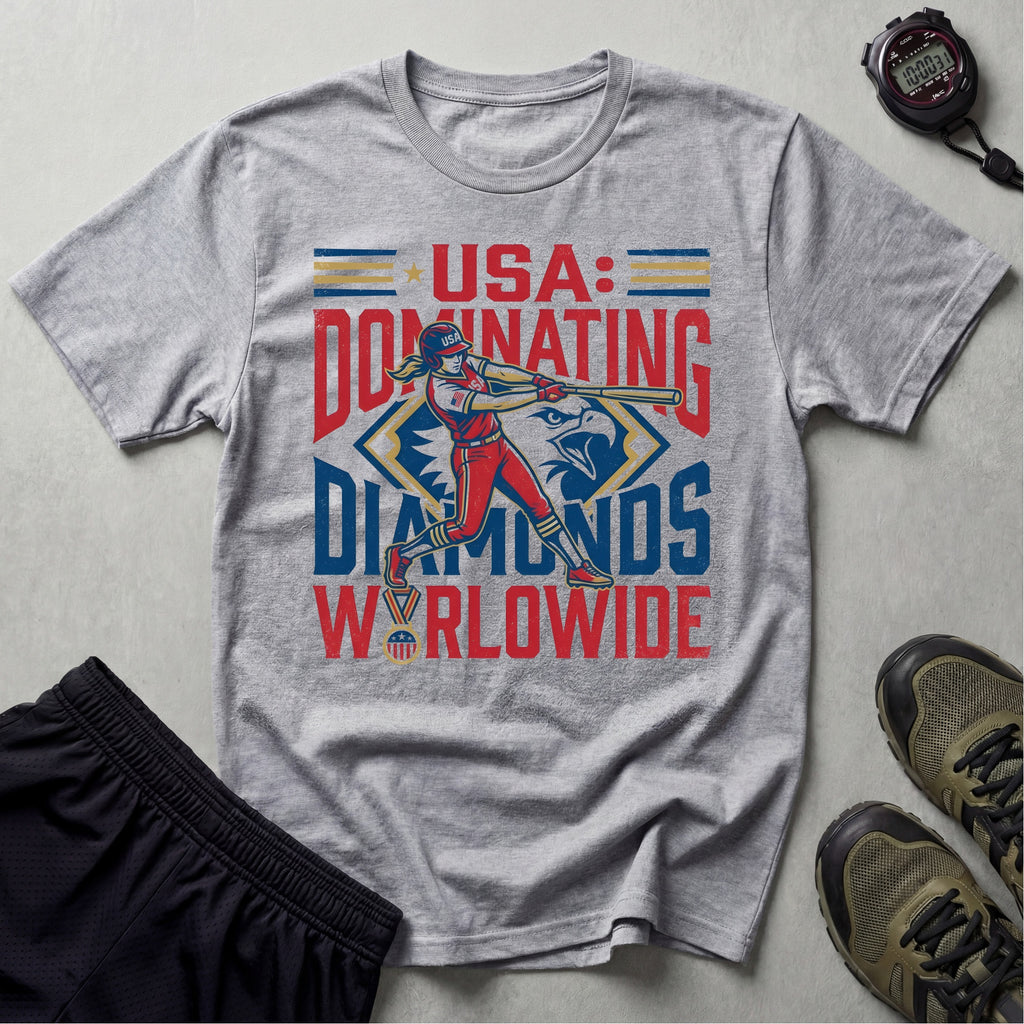 Softball USA Dominating Vintage Gymwear T-Shirt