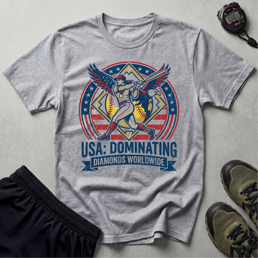Softball USA Dominating Vintage Gym T-Shirt