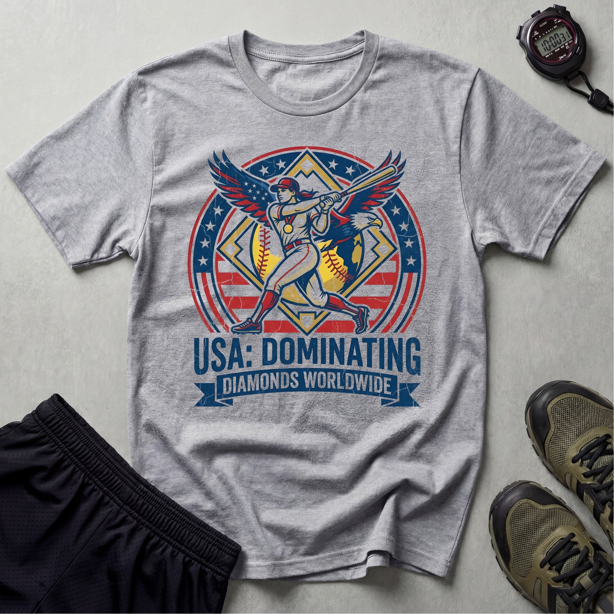 Softball USA Dominating Vintage Gym T-Shirt