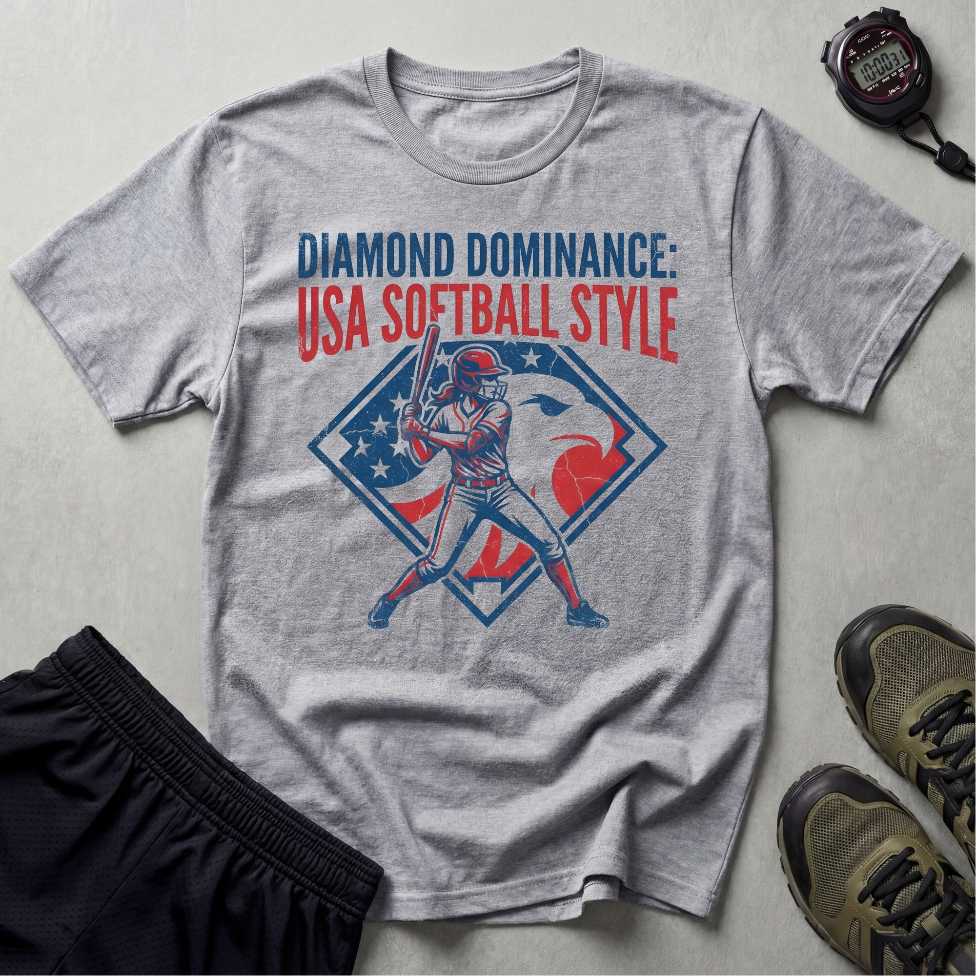 Diamond Dominance Softball USA Style Gym T-Shirt