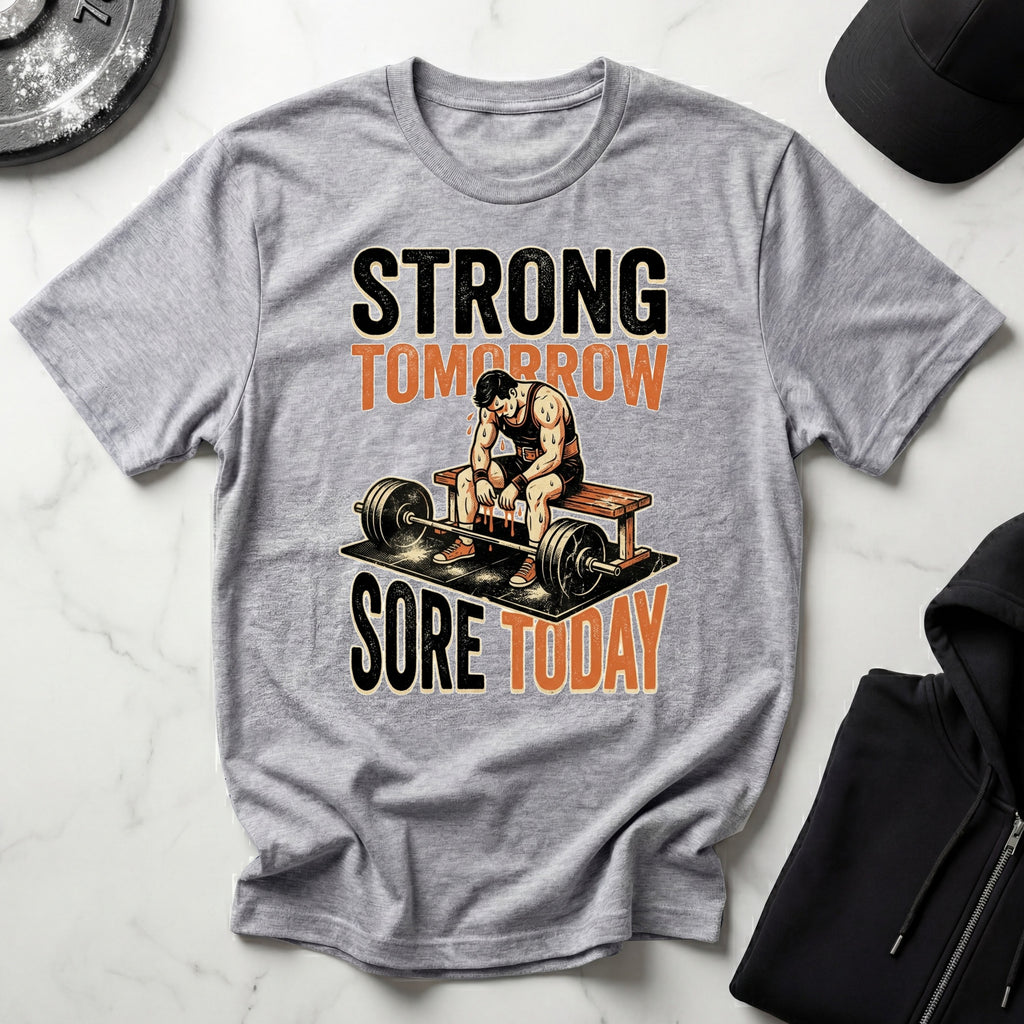Strong Tomorrow Sore Today Bodybuilding T-Shirt