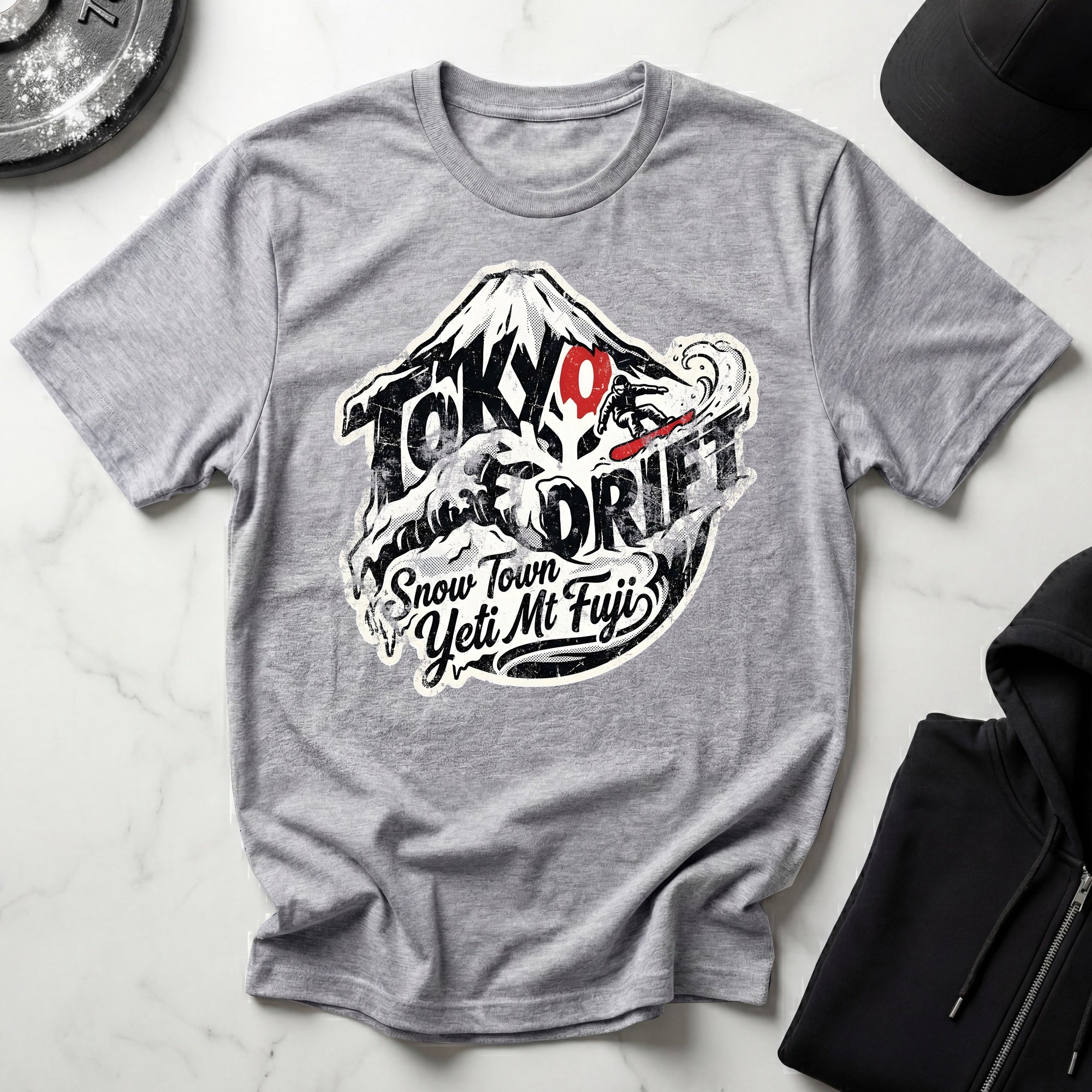 Mt Fuji Drift Snowboarding T-Shirt