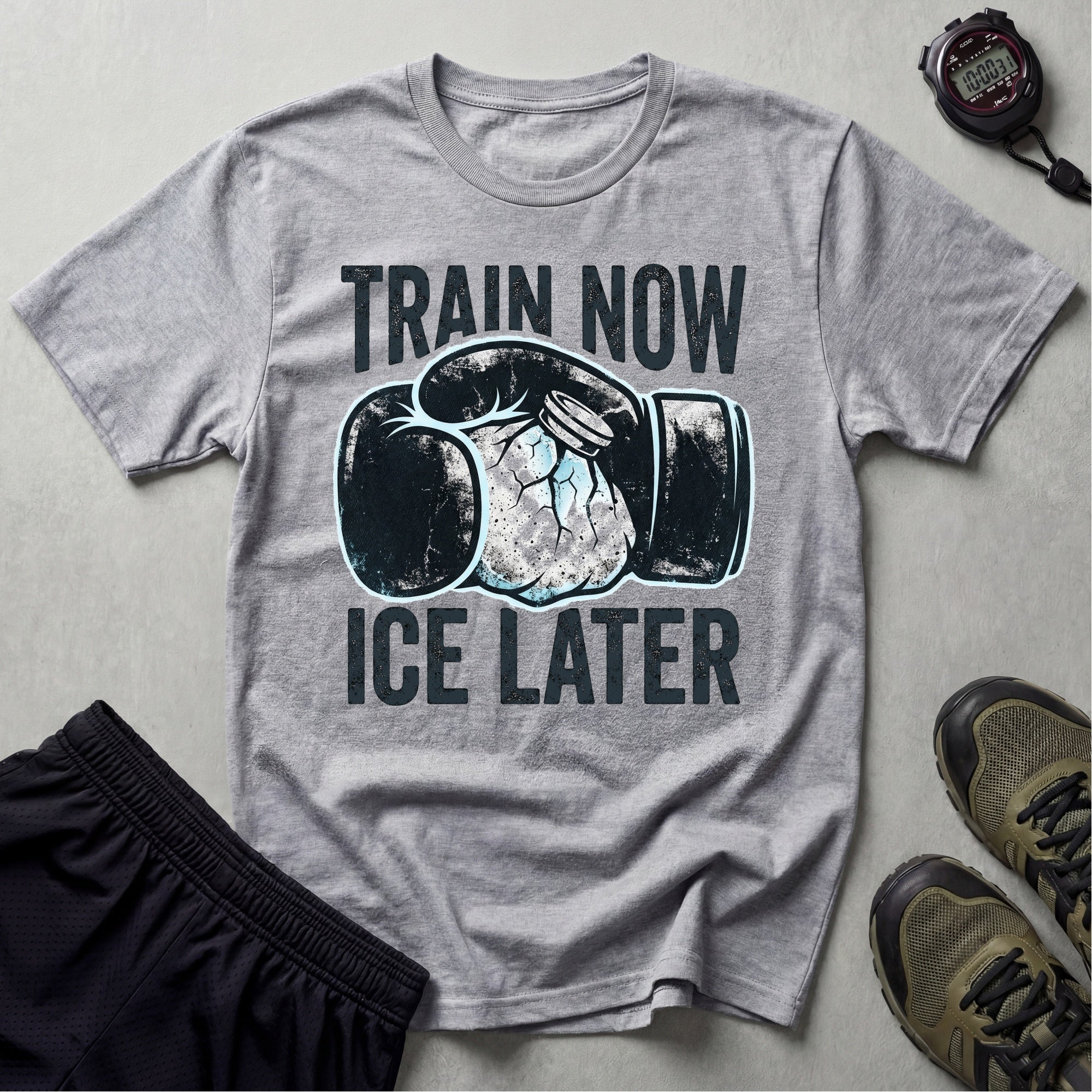 Train Now Ice Later Boxing Gym T-Shirt