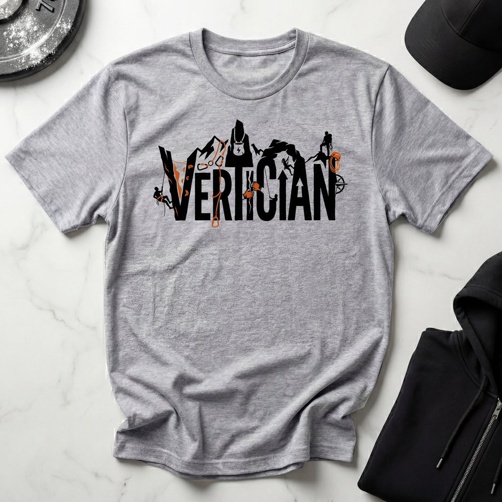 Vertican Rock Climbing Designer Gym T-Shirt