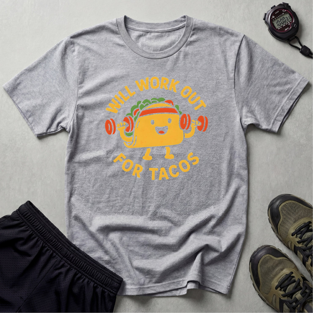 Taco Weightlifting Mascot T-Shirt
