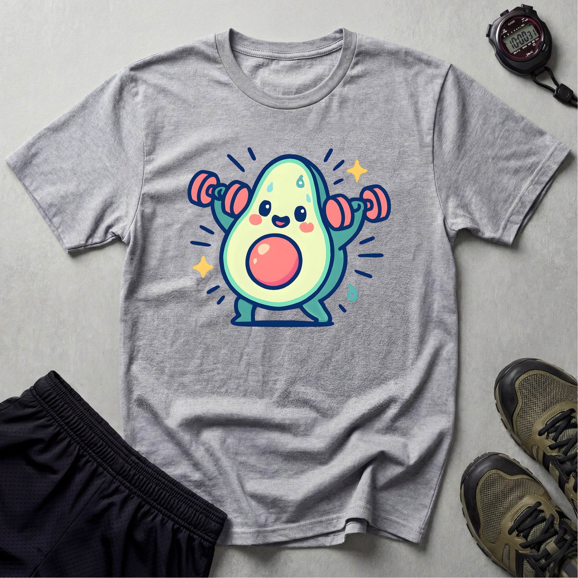 Avocado Lifting Weights T-Shirt