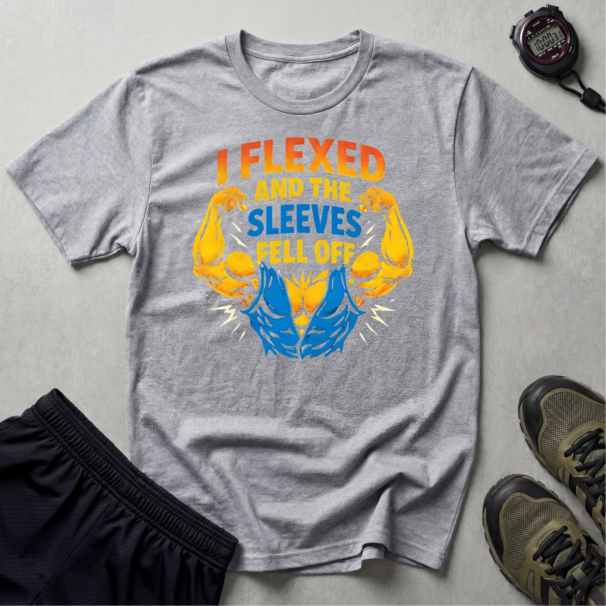 Flexed Arms Sleeves Off T-Shirt