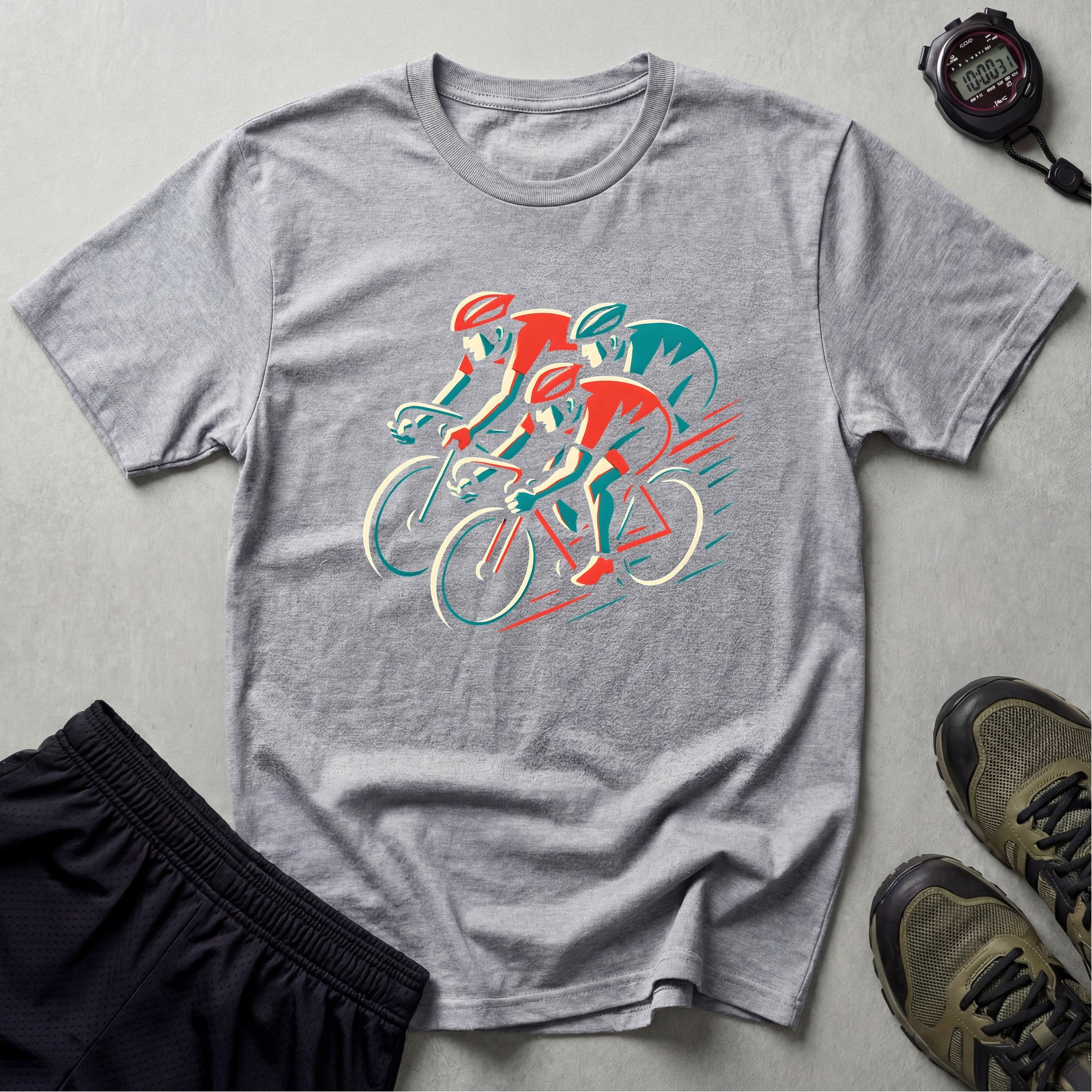 Cyclists Racing Scene T-Shirt