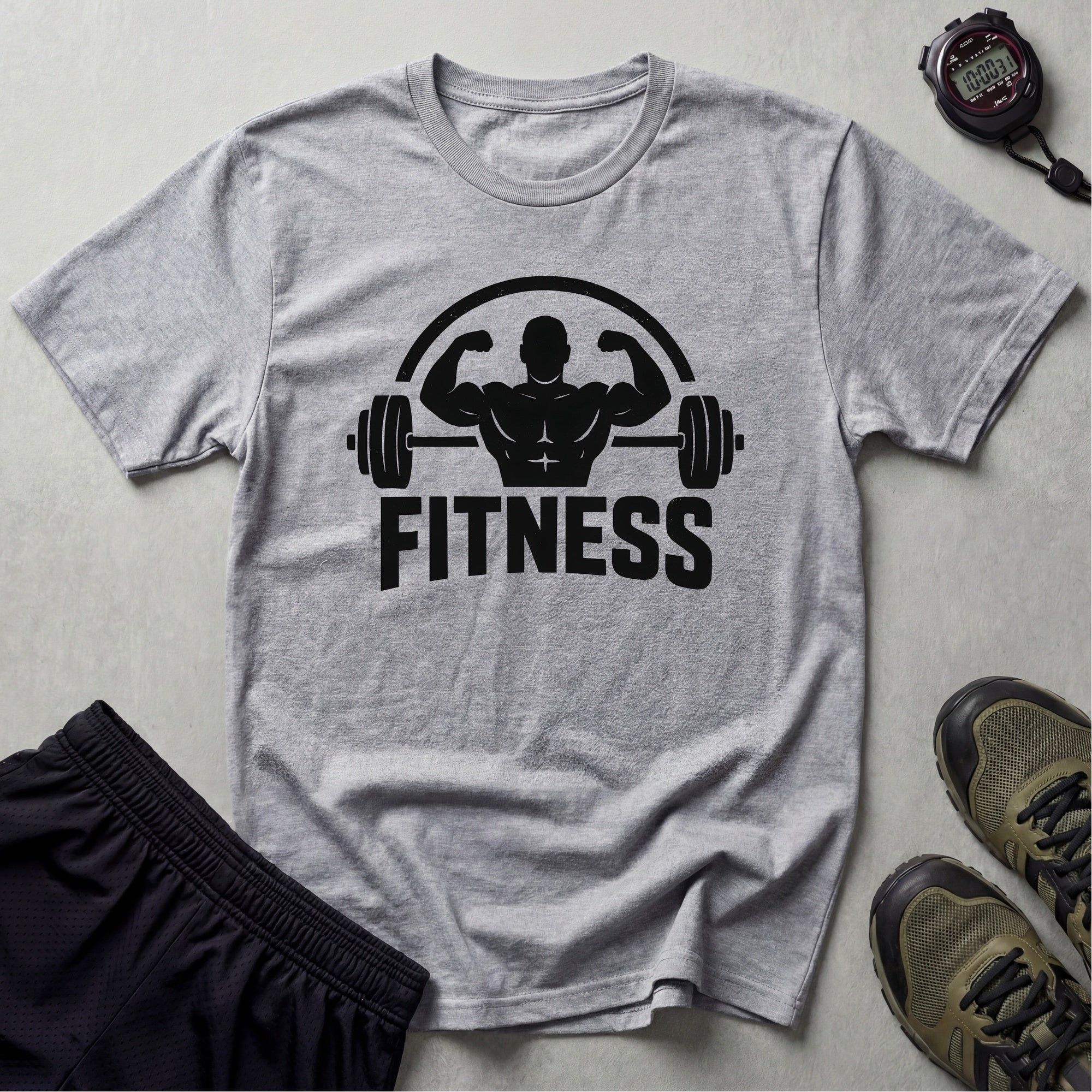 Fitness silhouette logo T-Shirt