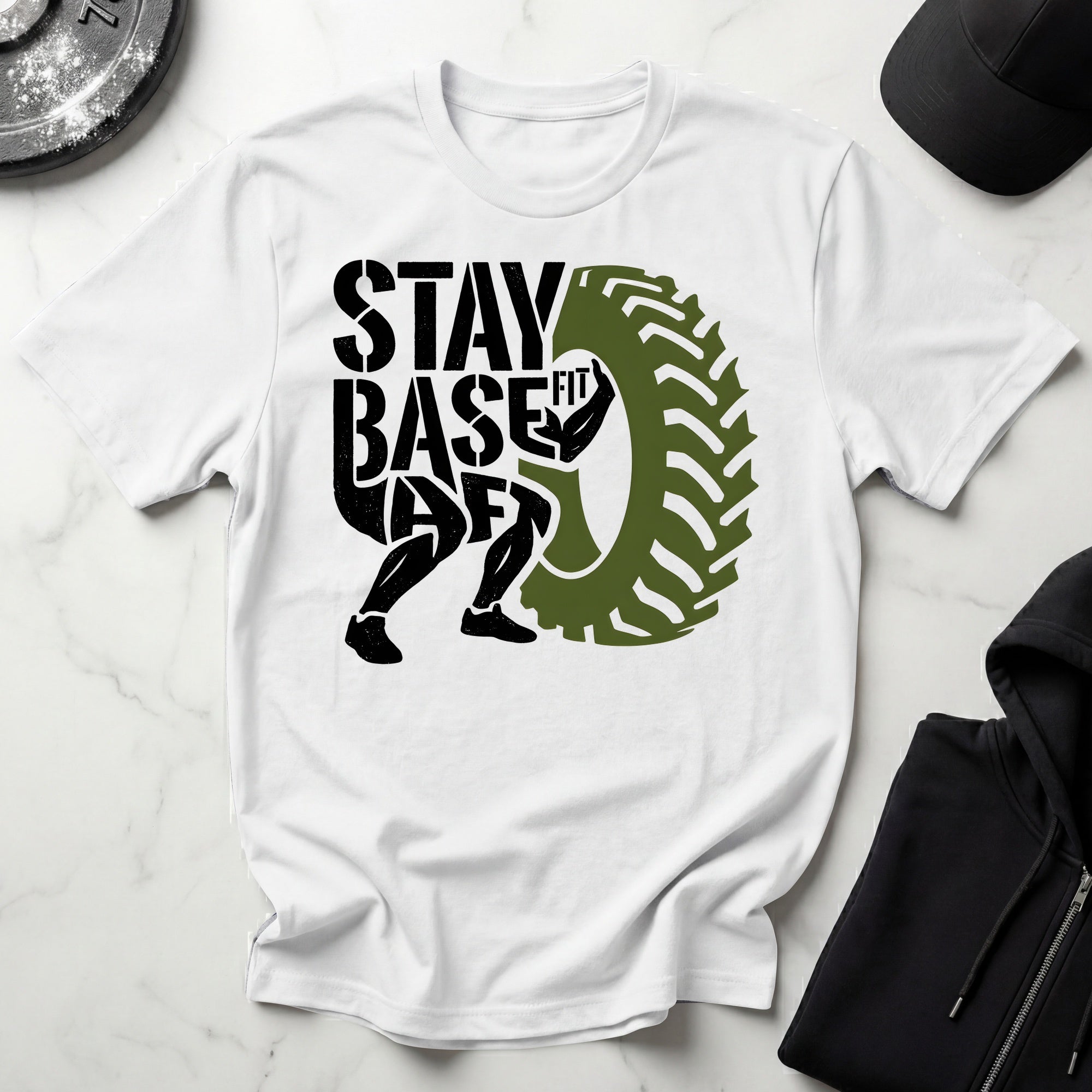 Stay Basefit Army Fitness Test Military Gymwear T-Shirt