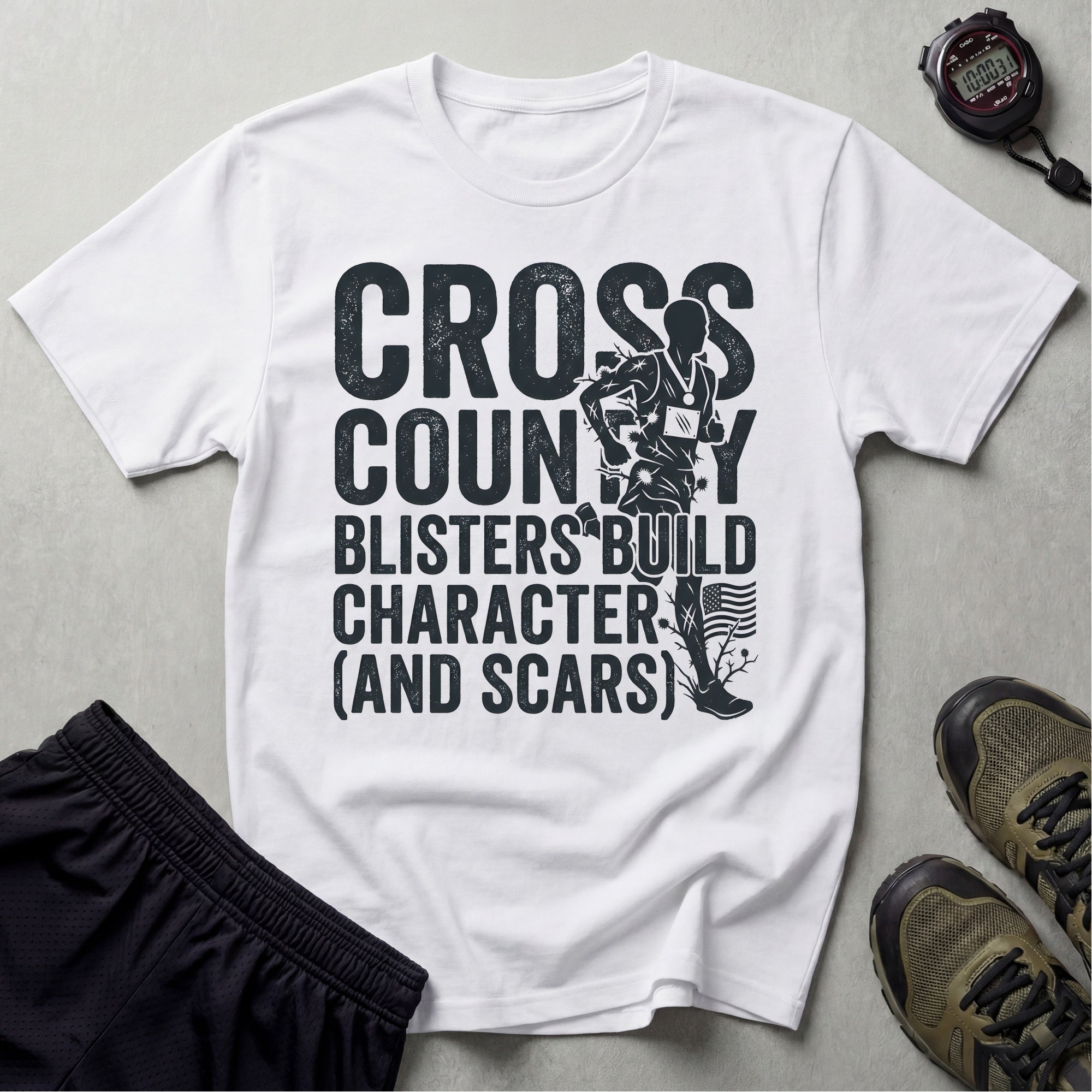 Cross Country Builds Character Gym T-Shirt