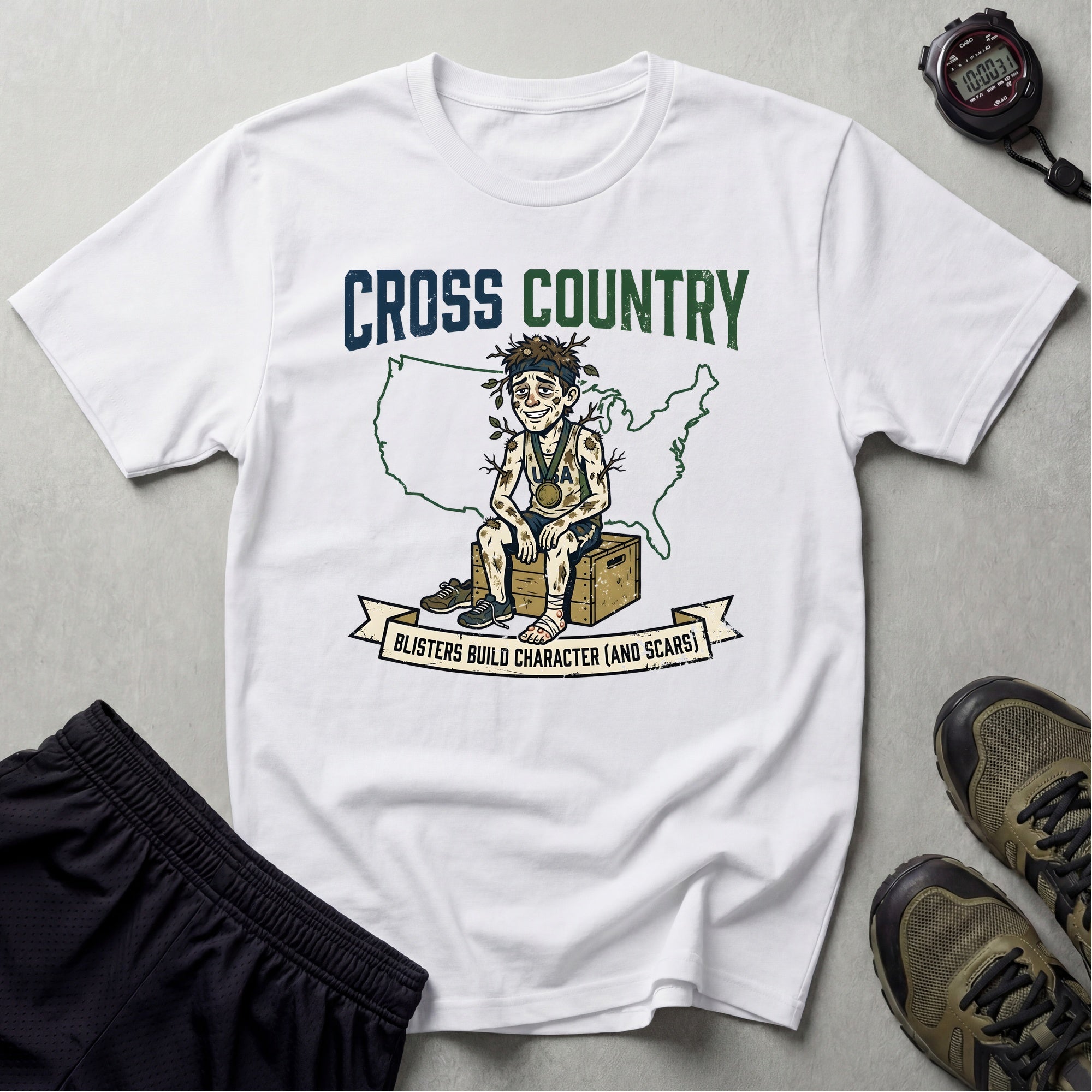 Cross Country USA Builds Character Gym T-Shirt