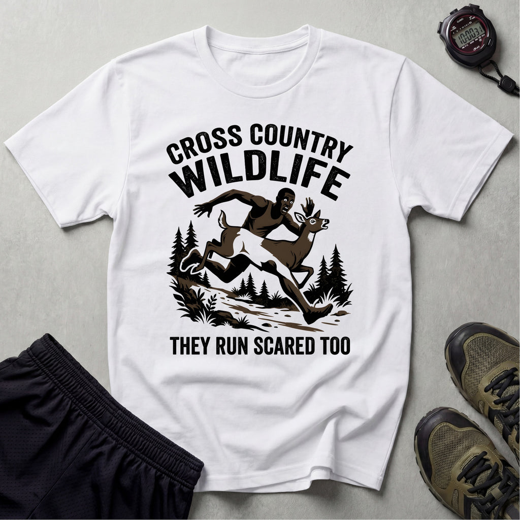 Cross Country Wildlife Run Scared Too T-Shirt