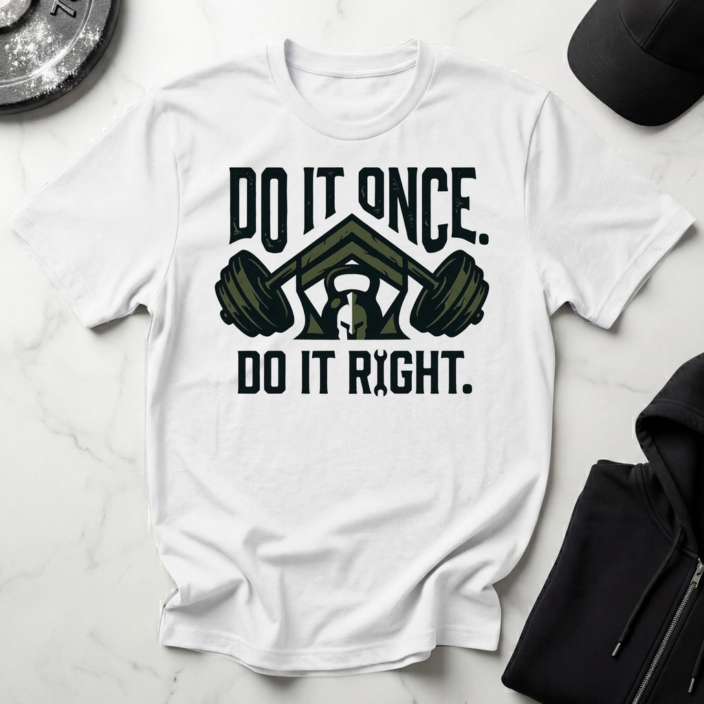 Do It Once Do IUt Right Military Training Gymwear T-Shirt