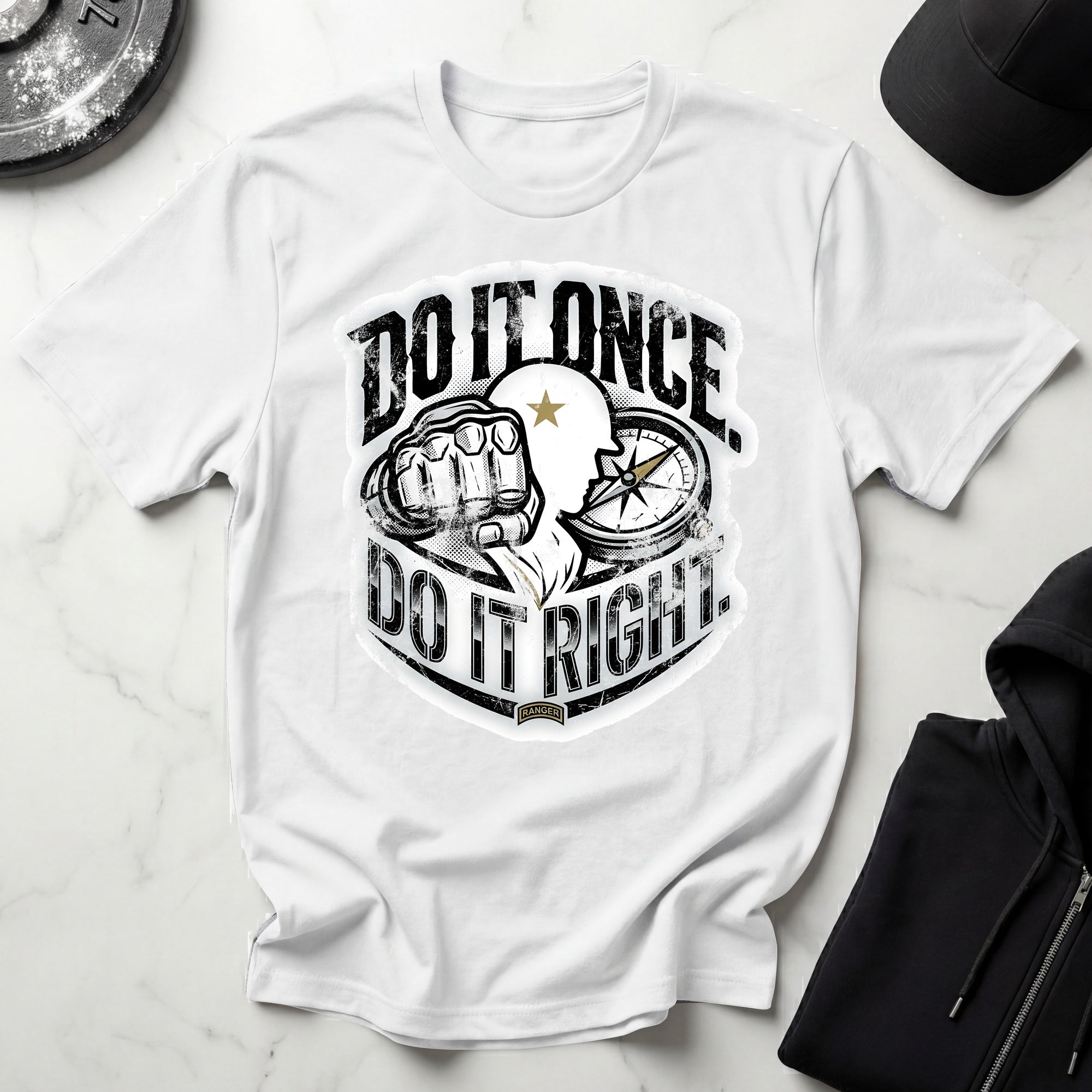 Do It Once Do It Right Military Training Gym T-Shirt