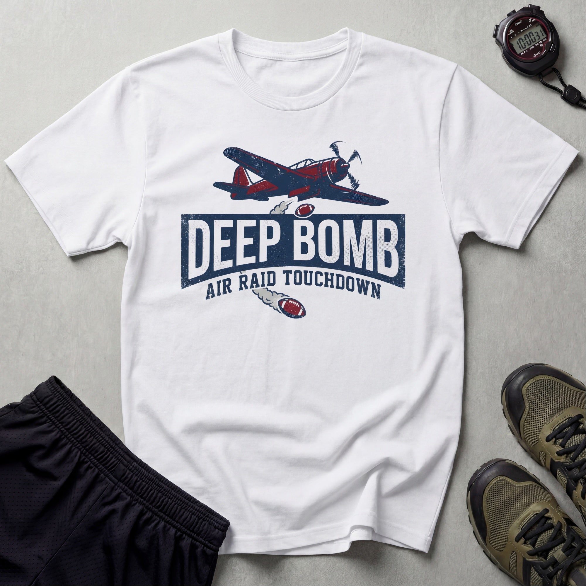 Gridiron Deep Bomb Touchdown Gymwear T-Shirt