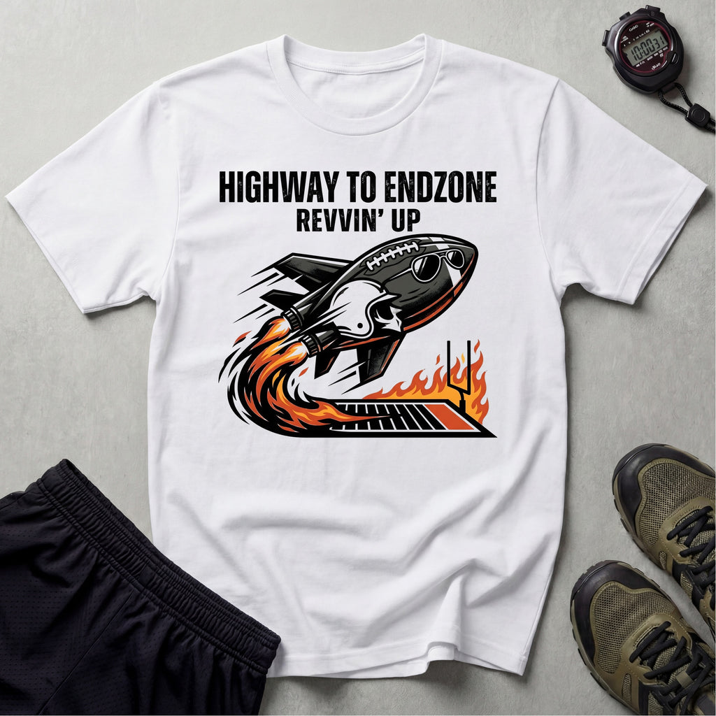 Gridiron Highway To Endzone Rev Up Gym T-Shirt
