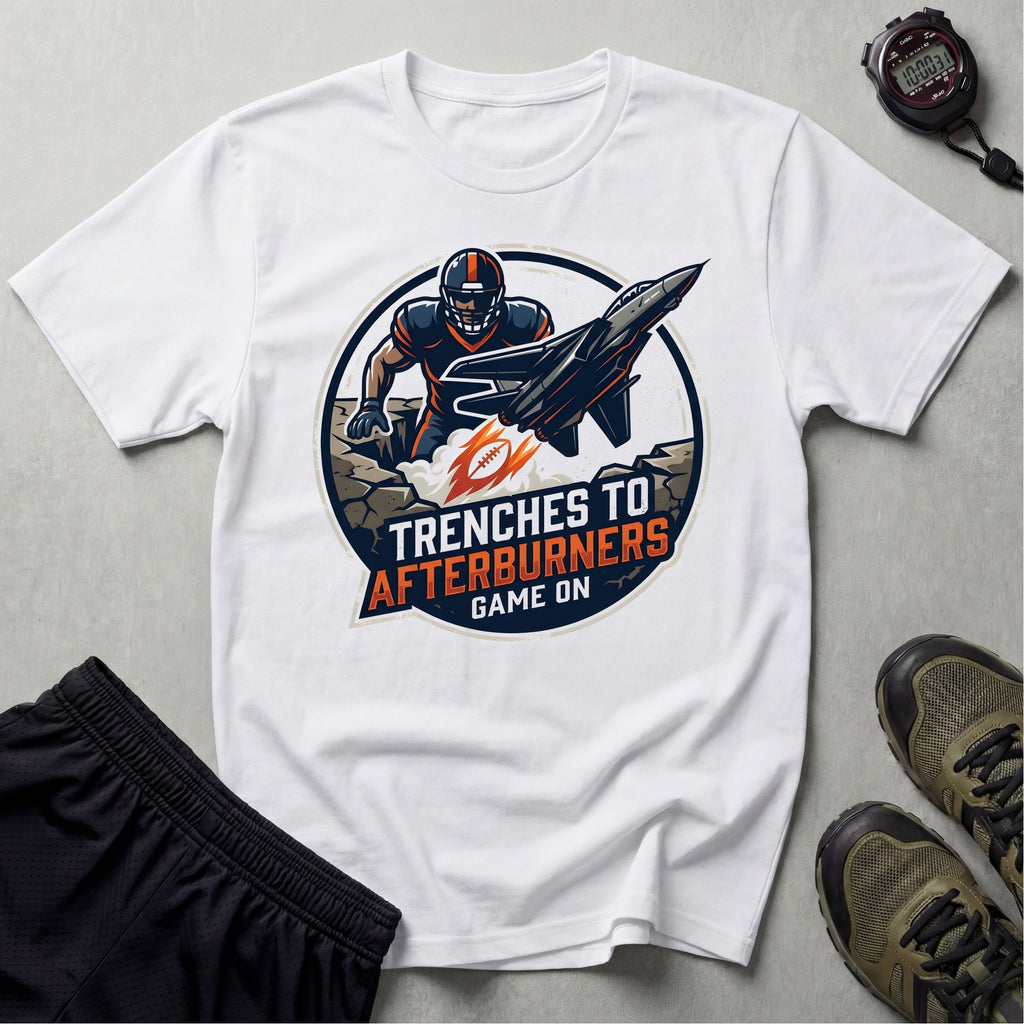 Gridiron Trenches To Afterburners Gym T-Shirt