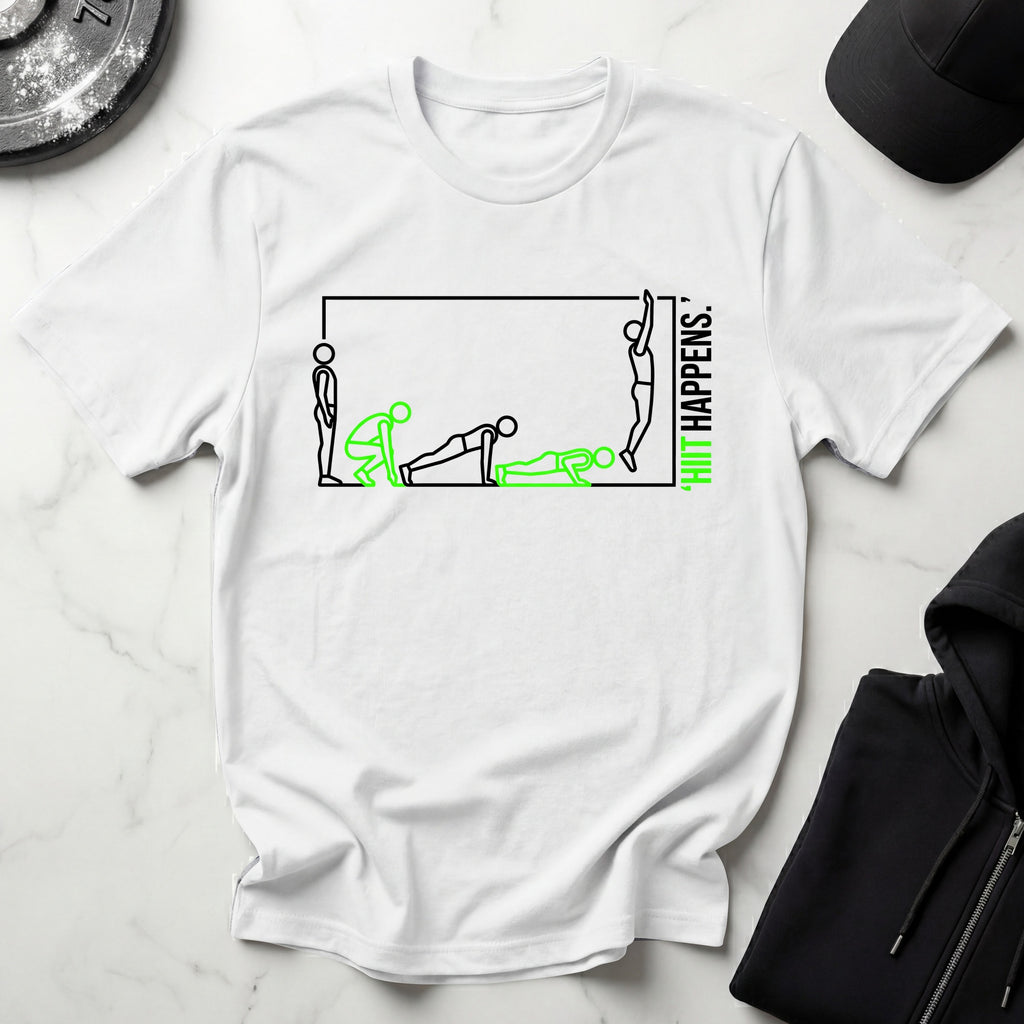 HIIT Happens Green Gym Tee Shirt