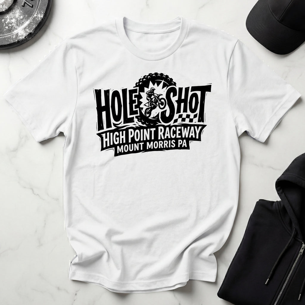 Hole Shot High Point Raceway Dirt Biker Gymwear T-Shirt