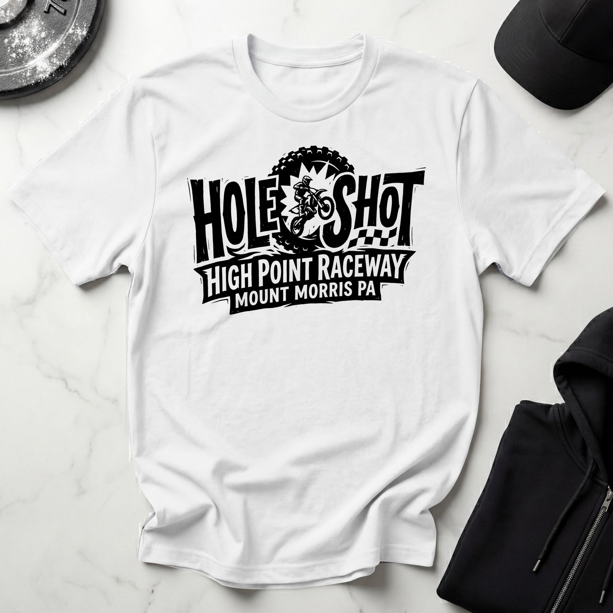 Hole Shot High Point Raceway Dirt Biker Gymwear T-Shirt