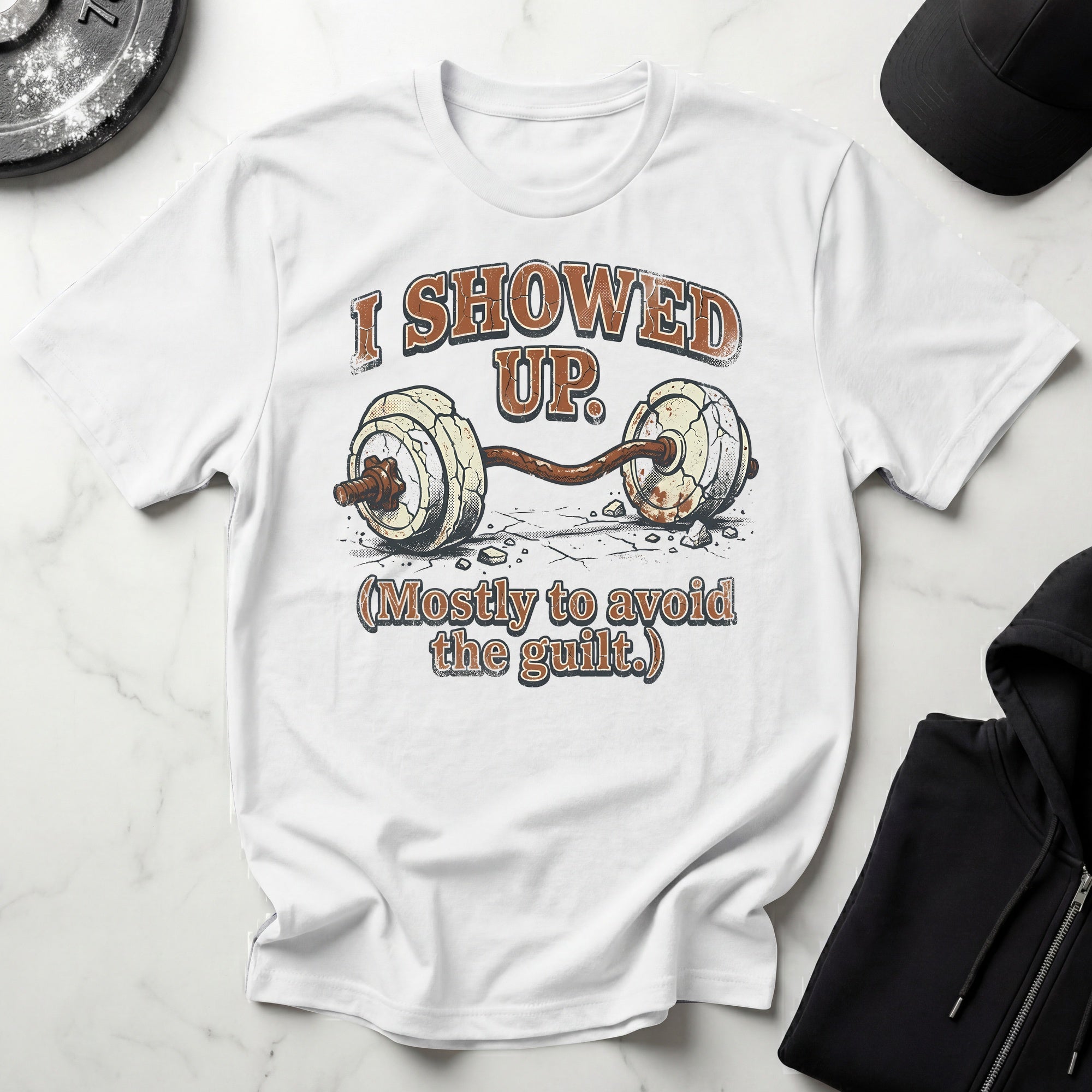 I Showed Up Vintage Gym Tee Shirt