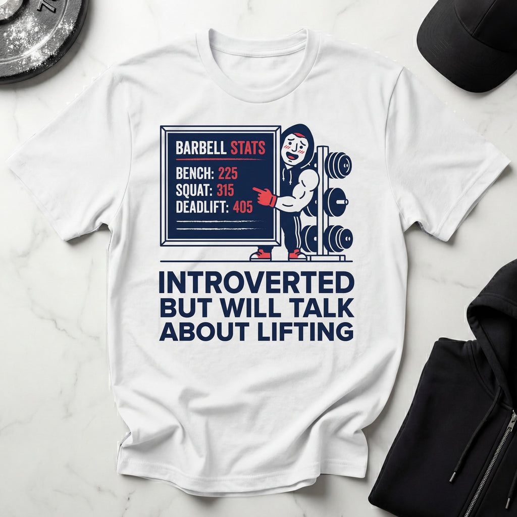 Introverted But Will Talk Lifting Gym T-Shirt