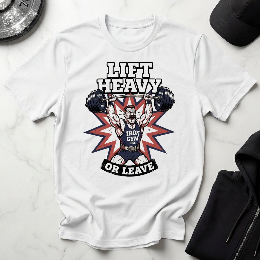Lift Heavy Or Leave 60s Gym T-Shirt