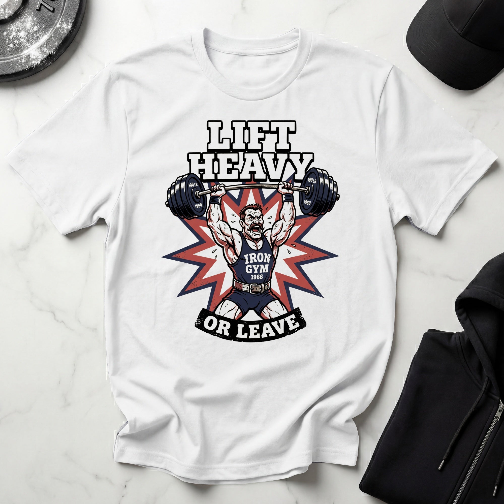 Lift Heavy Or Leave 60s Gym T-Shirt