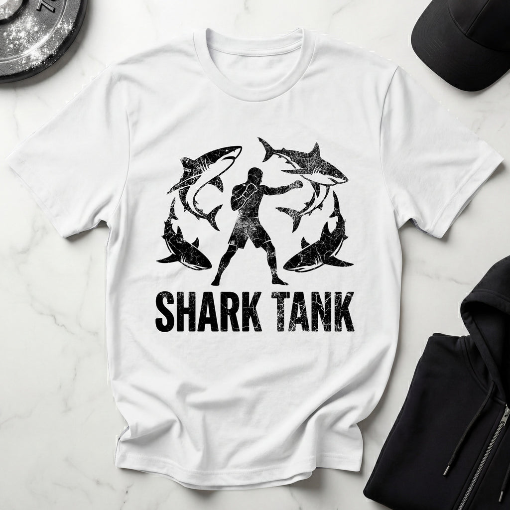 MMA Shark Tank Training Grunge black Gym T-Shirt