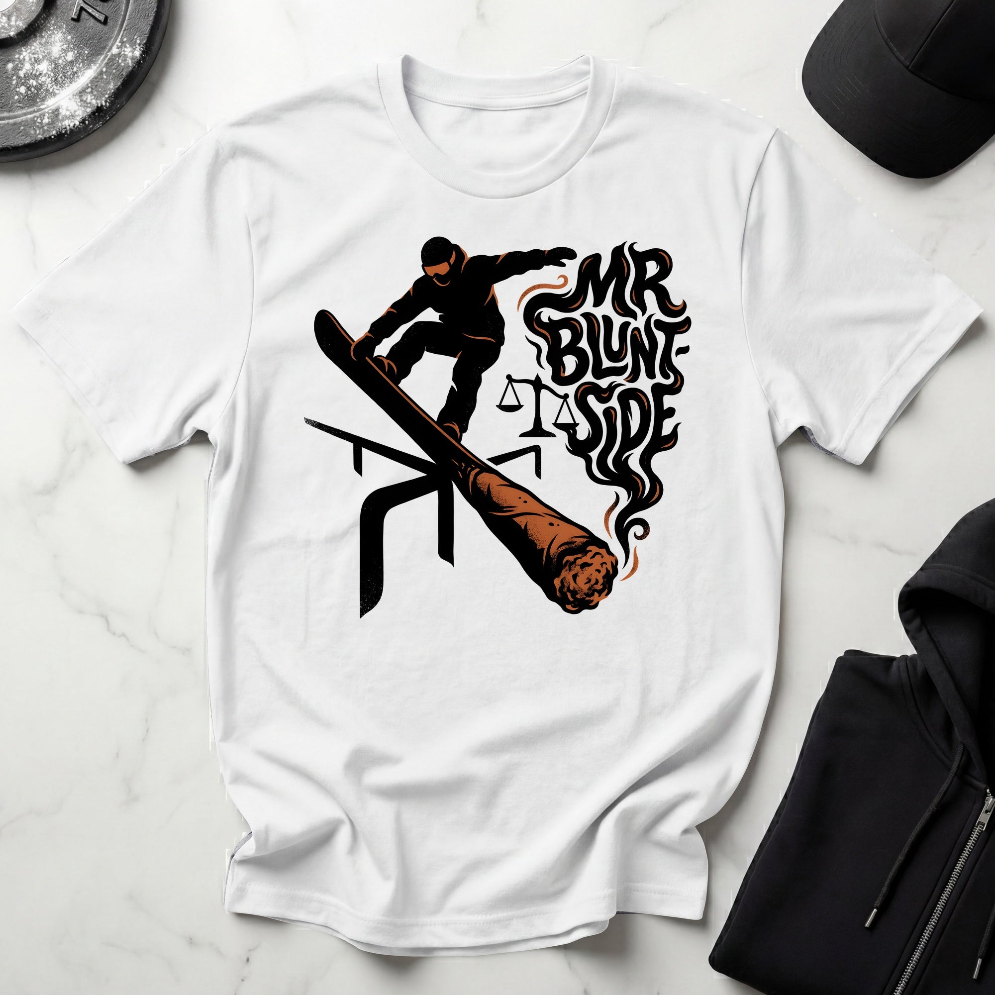 Mr Bluntside Snowboard Designer T-Shirt